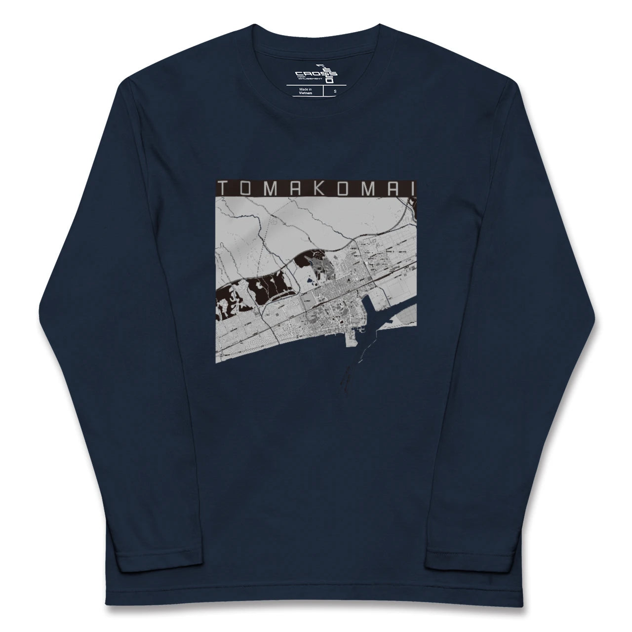 【苫小牧(北海道)】地図柄ロングスリーブTシャツ