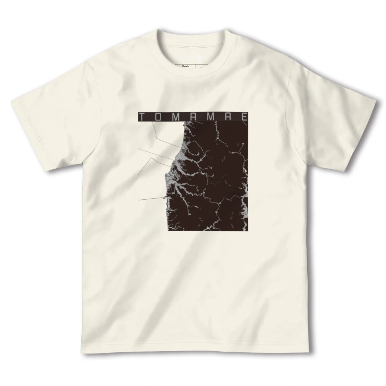 【苫前(北海道)】地図柄ヘビーウェイトTシャツ