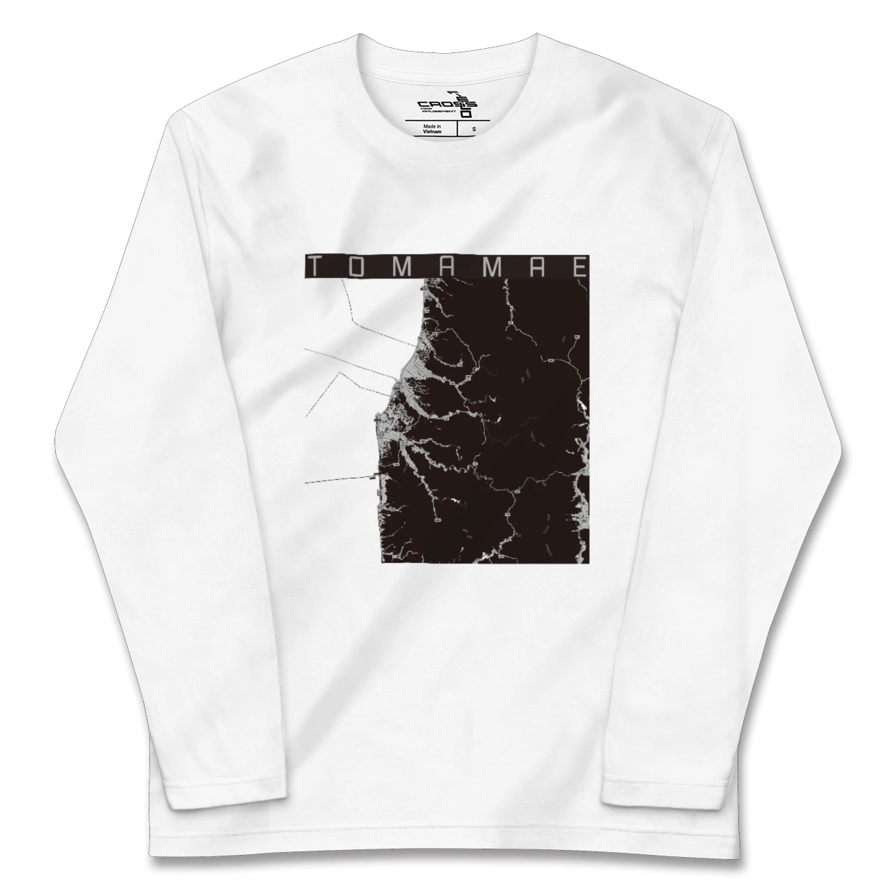 【苫前(北海道)】地図柄ロングスリーブTシャツ