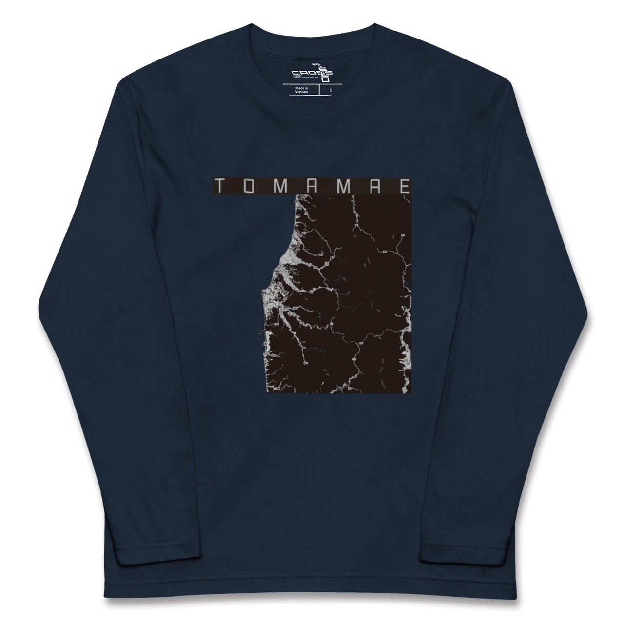 【苫前(北海道)】地図柄ロングスリーブTシャツ