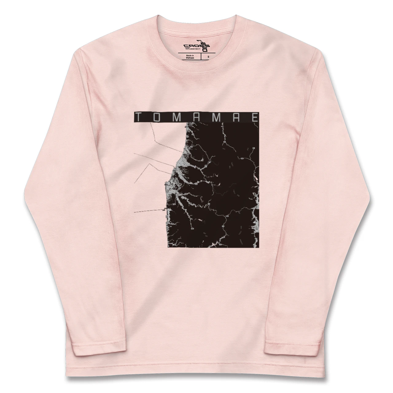 【苫前(北海道)】地図柄ロングスリーブTシャツ