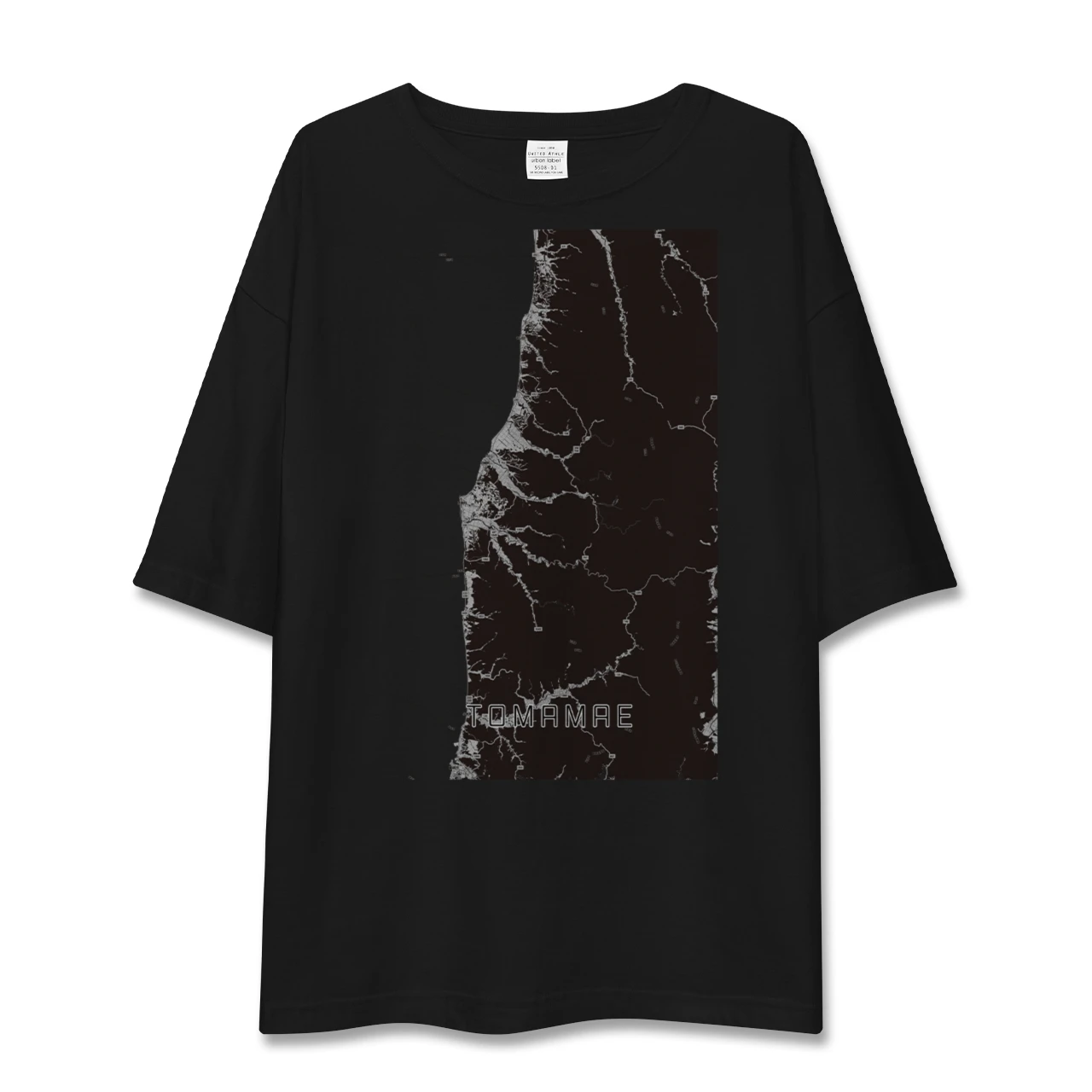 【苫前(北海道)】地図柄ビッグシルエットTシャツ