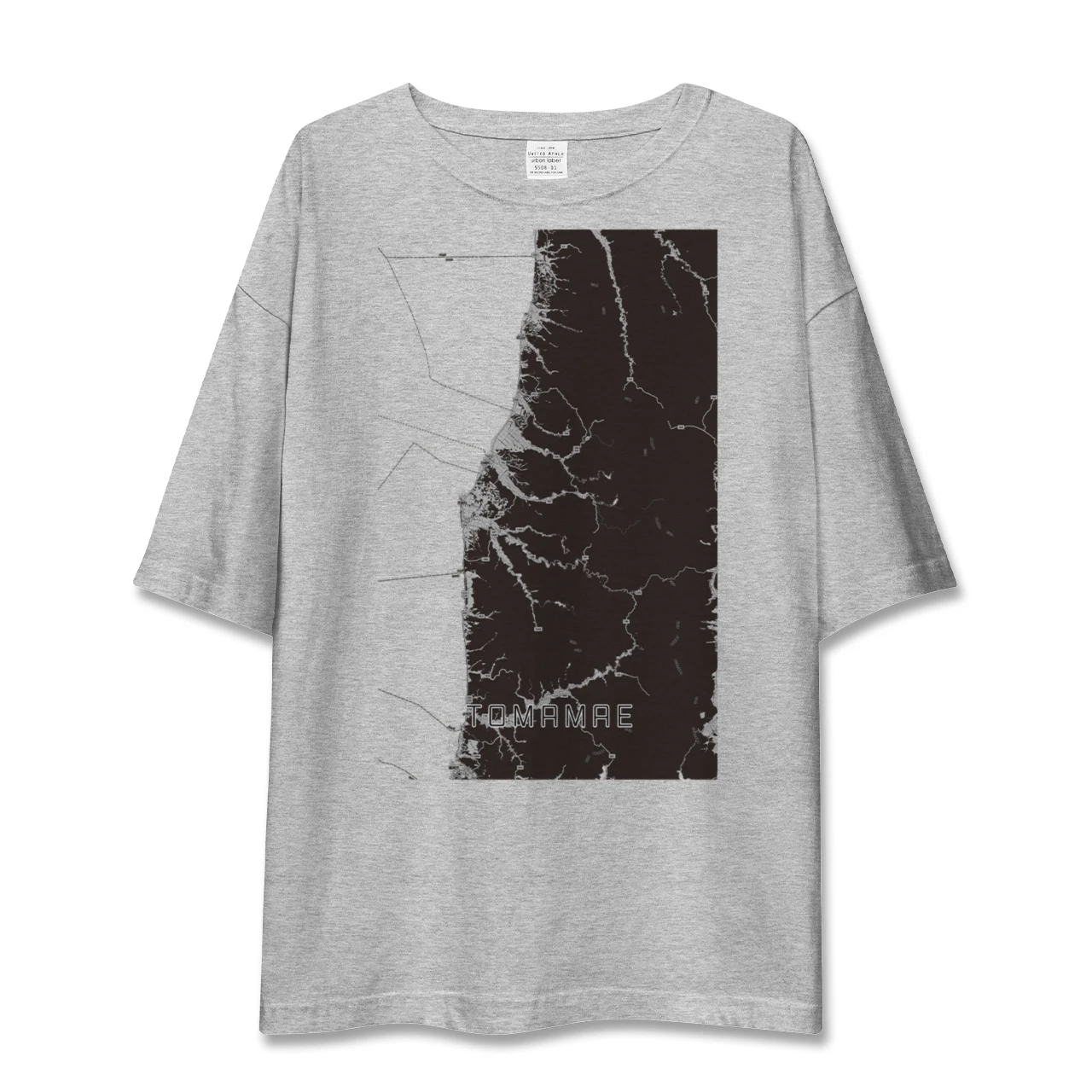 【苫前(北海道)】地図柄ビッグシルエットTシャツ