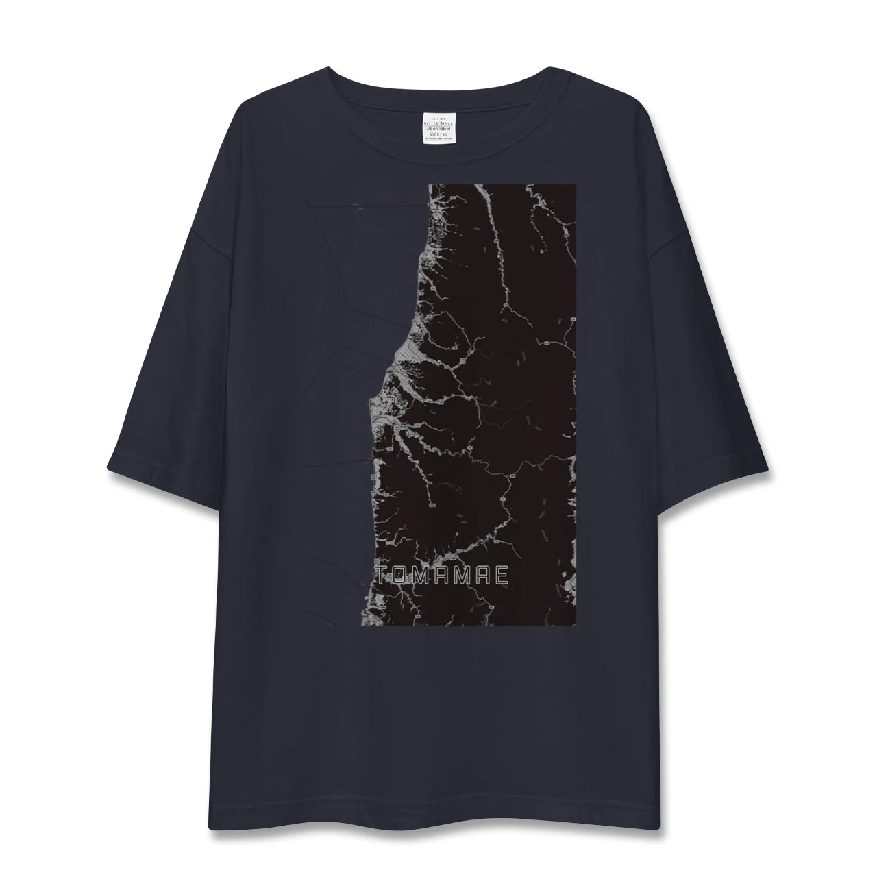【苫前(北海道)】地図柄ビッグシルエットTシャツ
