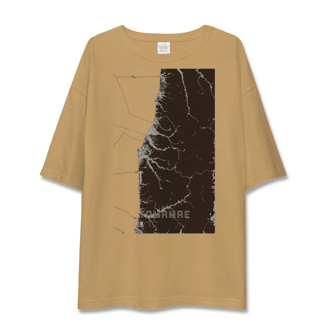 【苫前(北海道)】地図柄ビッグシルエットTシャツ