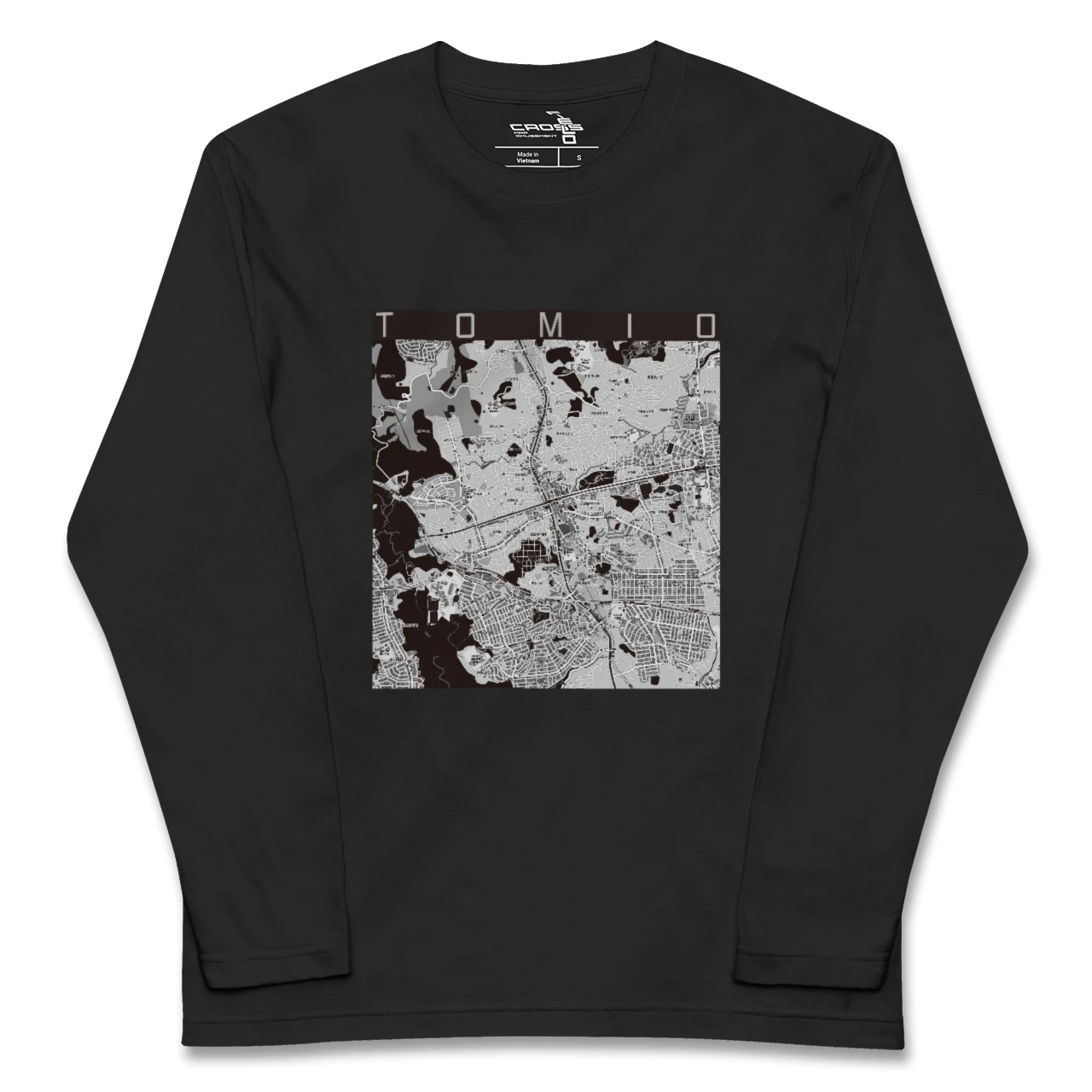 【富雄(奈良県)】地図柄ロングスリーブTシャツ