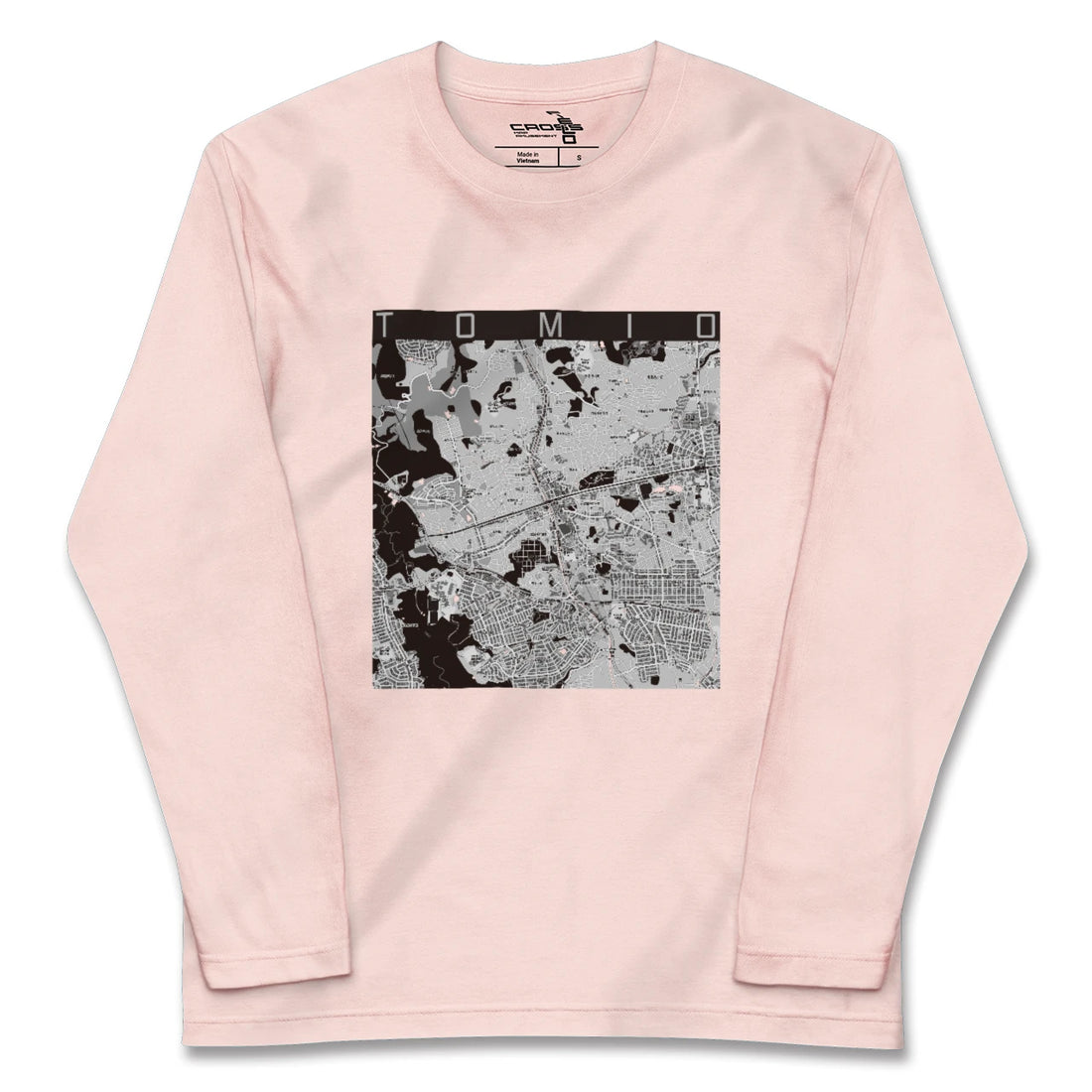 【富雄(奈良県)】地図柄ロングスリーブTシャツ