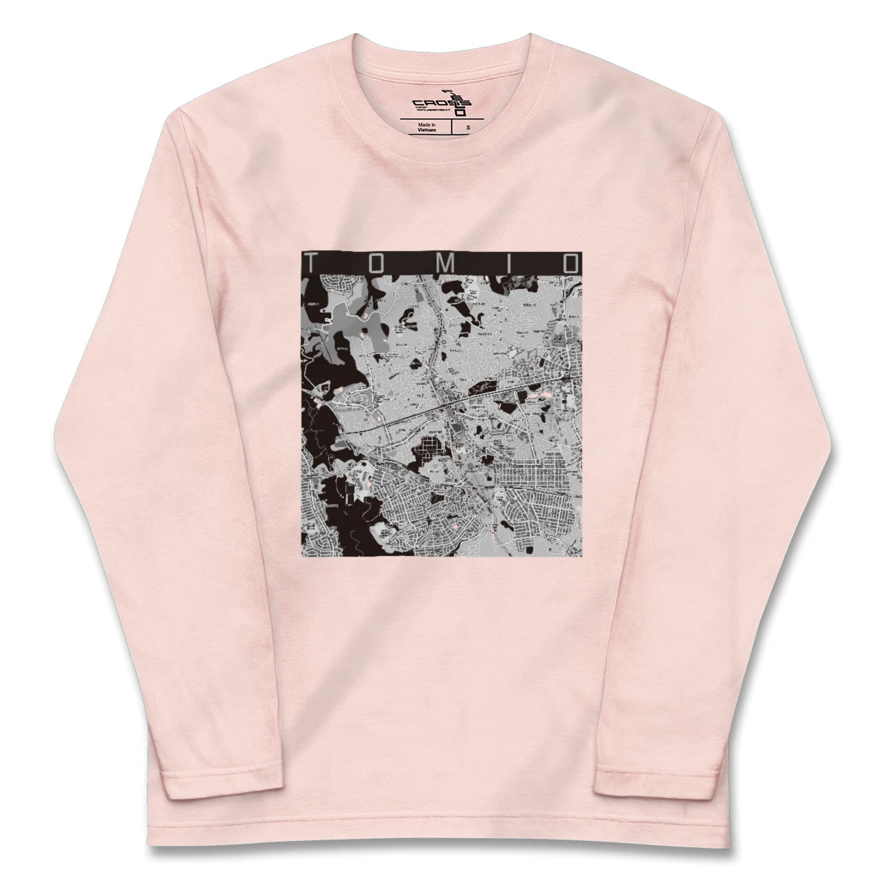 【富雄(奈良県)】地図柄ロングスリーブTシャツ