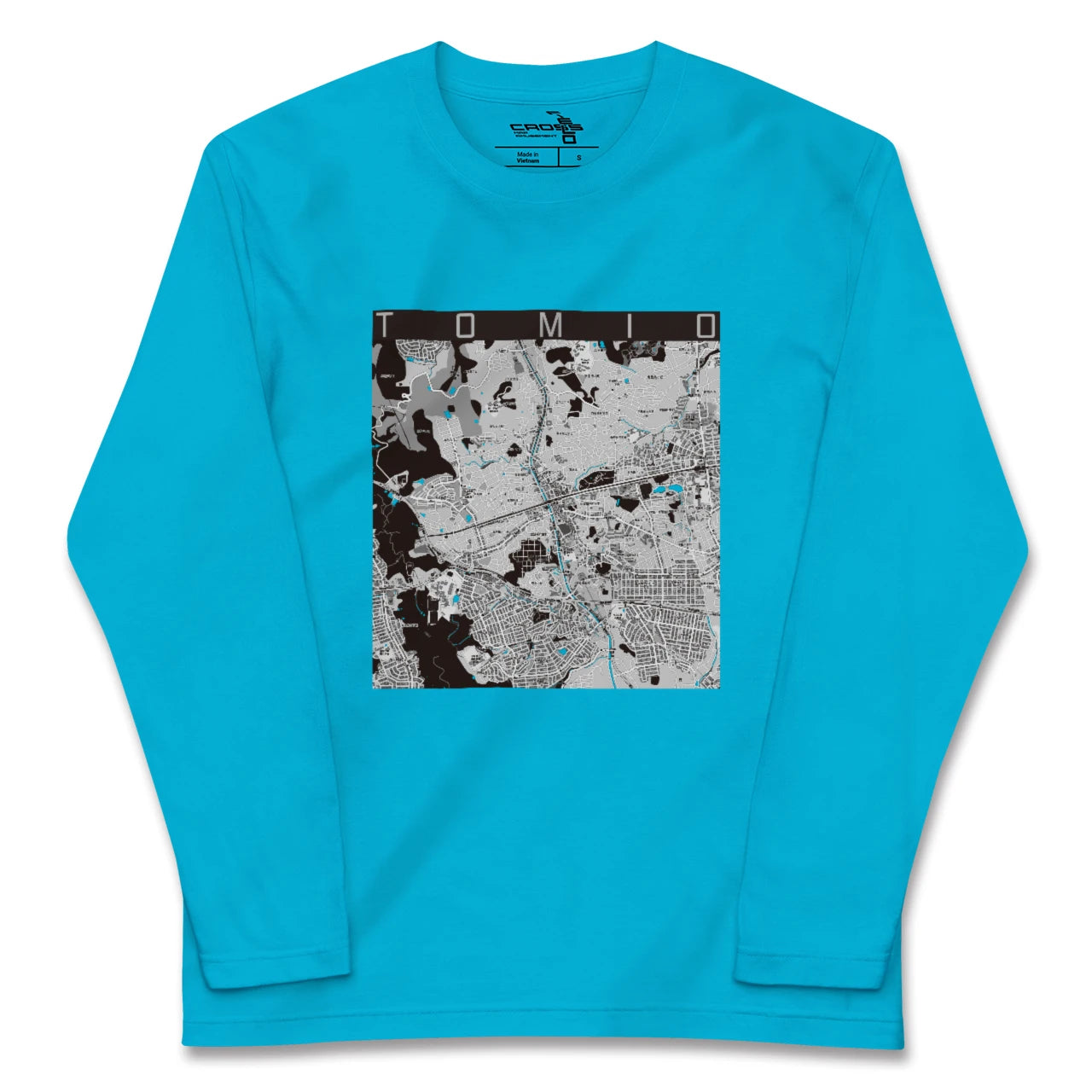 【富雄(奈良県)】地図柄ロングスリーブTシャツ