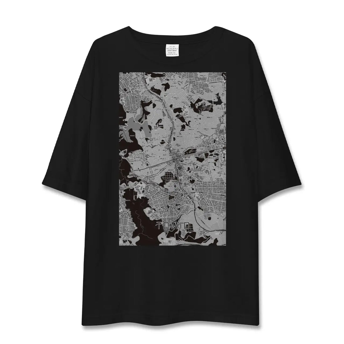 【富雄(奈良県)】地図柄ビッグシルエットTシャツ