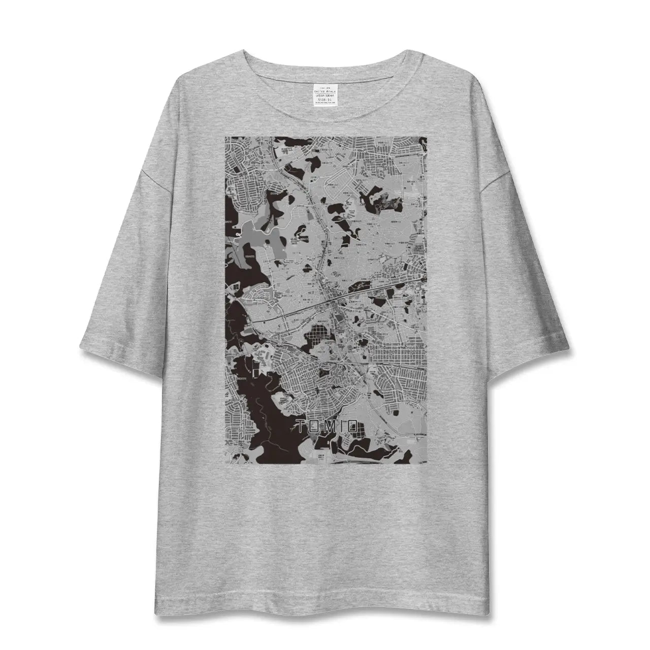 【富雄(奈良県)】地図柄ビッグシルエットTシャツ