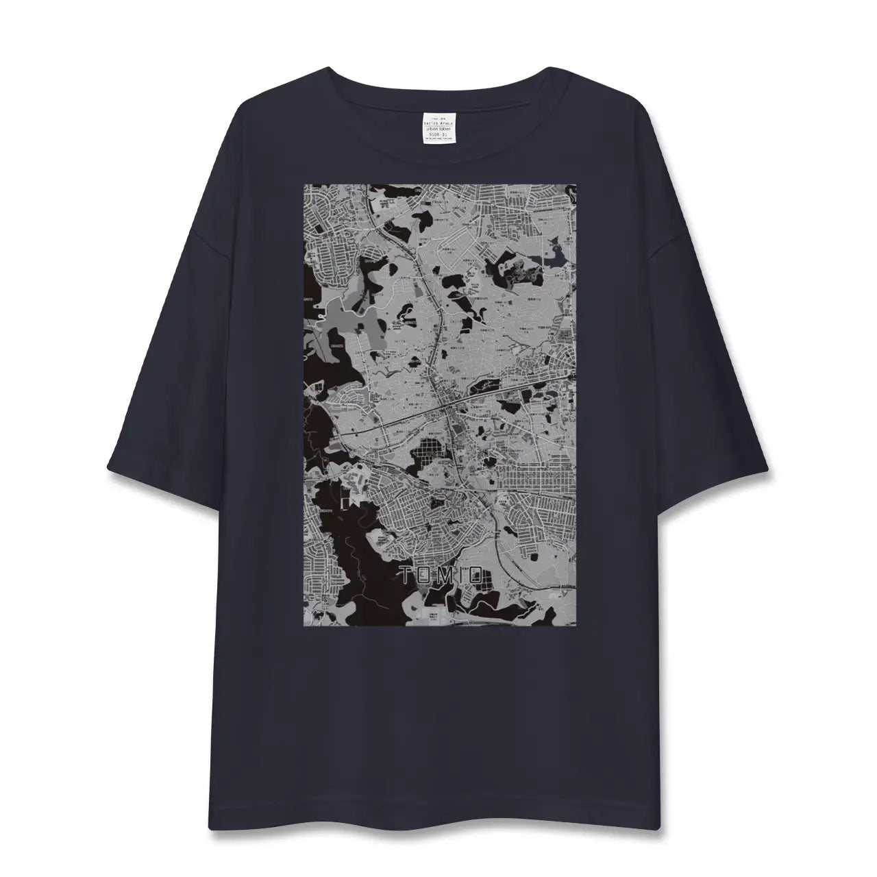 【富雄(奈良県)】地図柄ビッグシルエットTシャツ