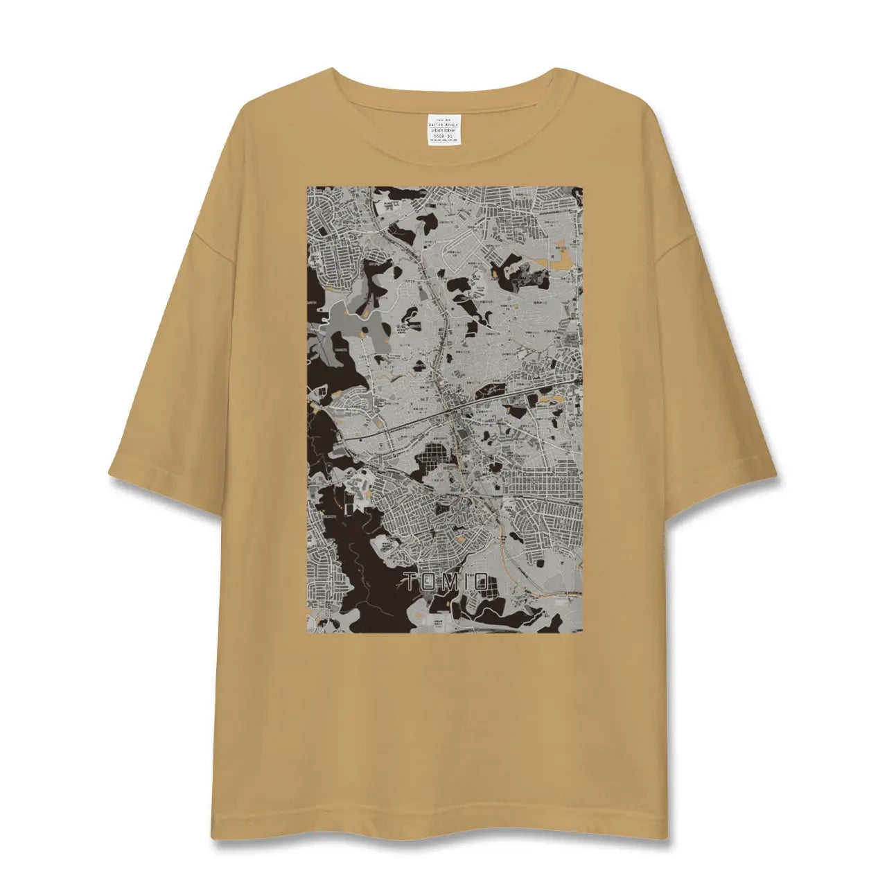 【富雄(奈良県)】地図柄ビッグシルエットTシャツ