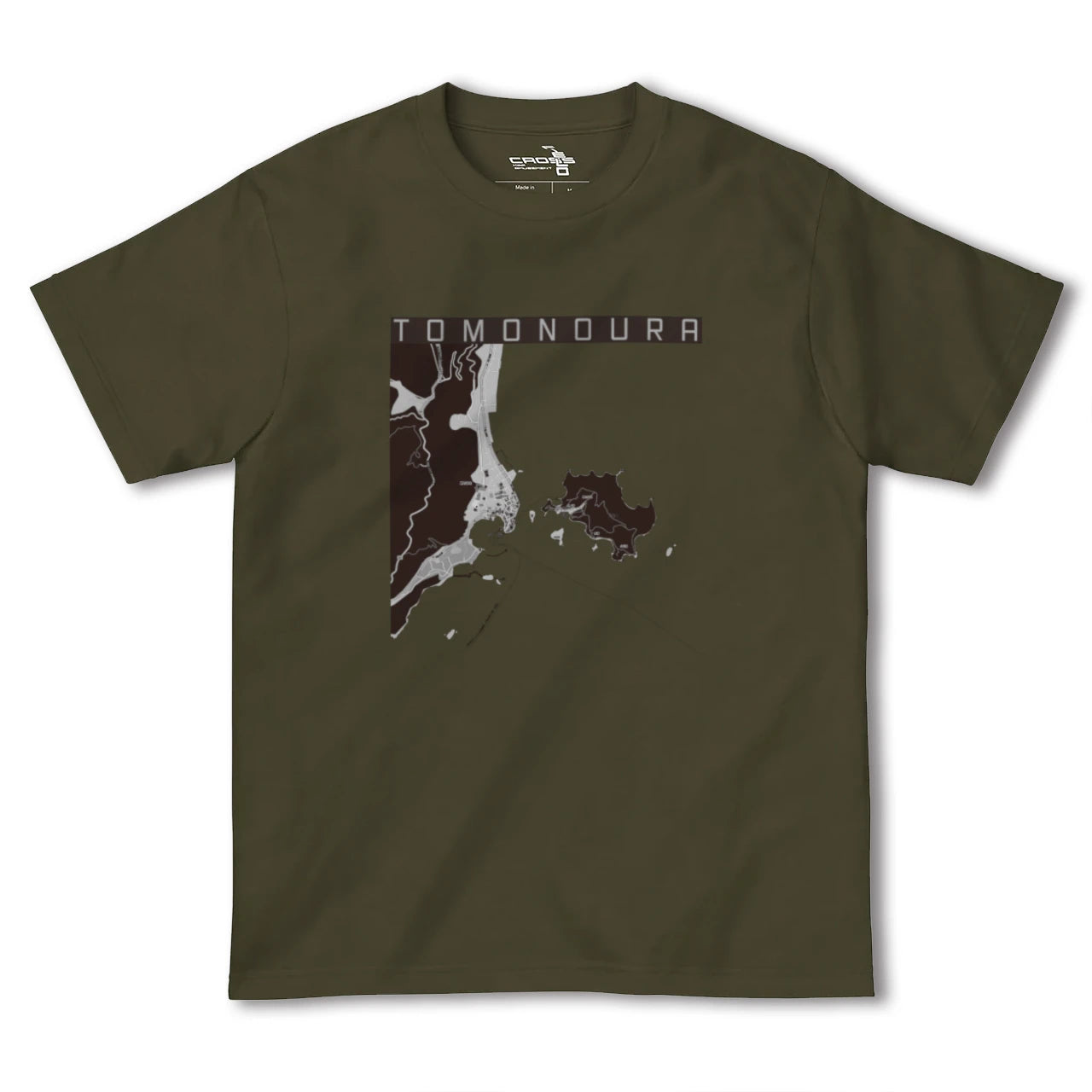 【鞆の浦(広島県)】地図柄ヘビーウェイトTシャツ