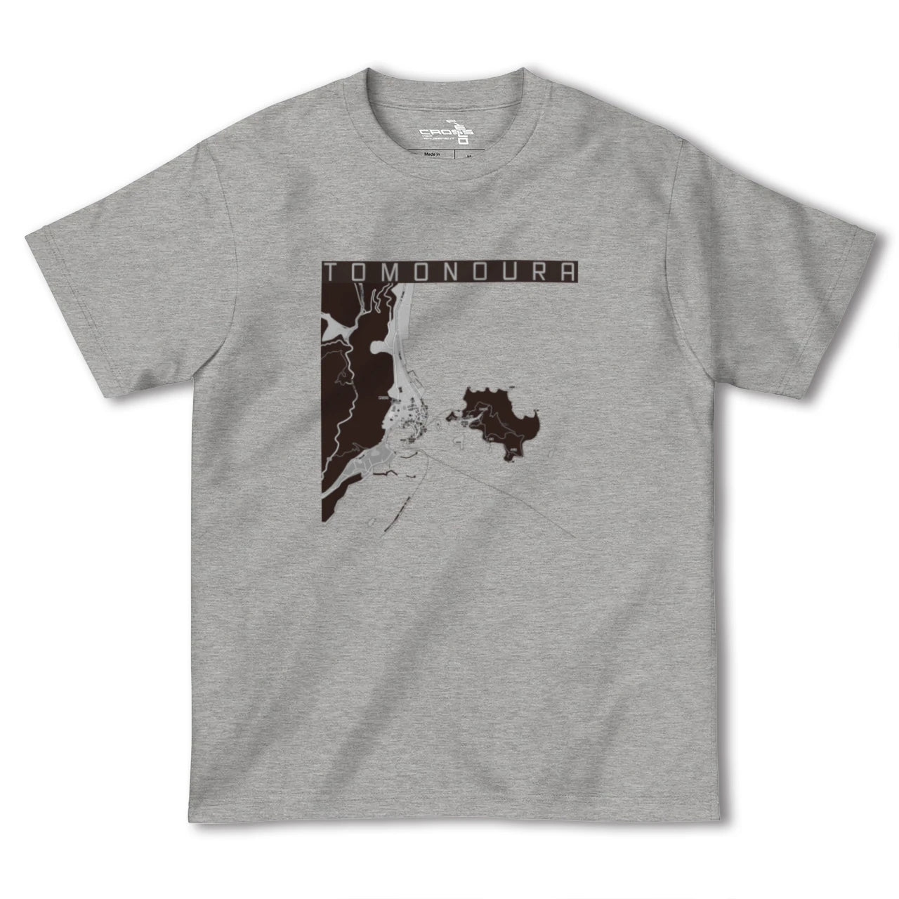 【鞆の浦(広島県)】地図柄ヘビーウェイトTシャツ