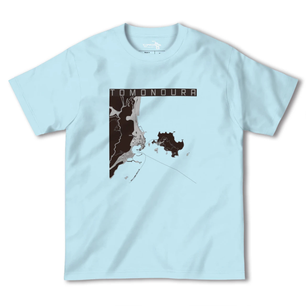 【鞆の浦(広島県)】地図柄ヘビーウェイトTシャツ