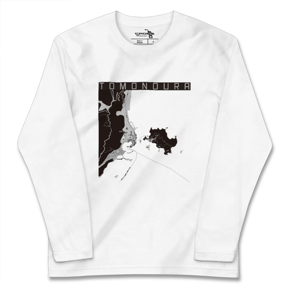 【鞆の浦(広島県)】地図柄ロングスリーブTシャツ