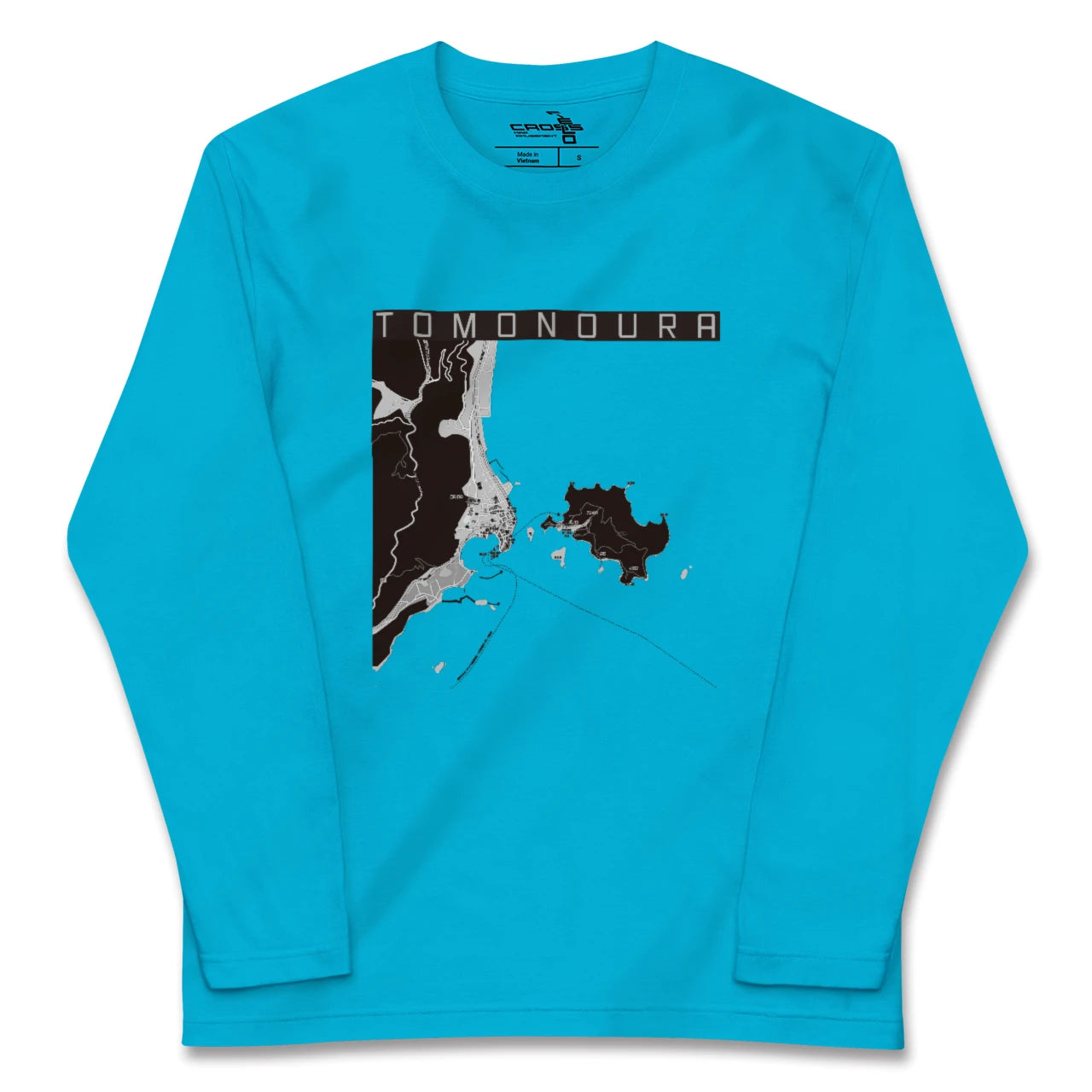 【鞆の浦(広島県)】地図柄ロングスリーブTシャツ