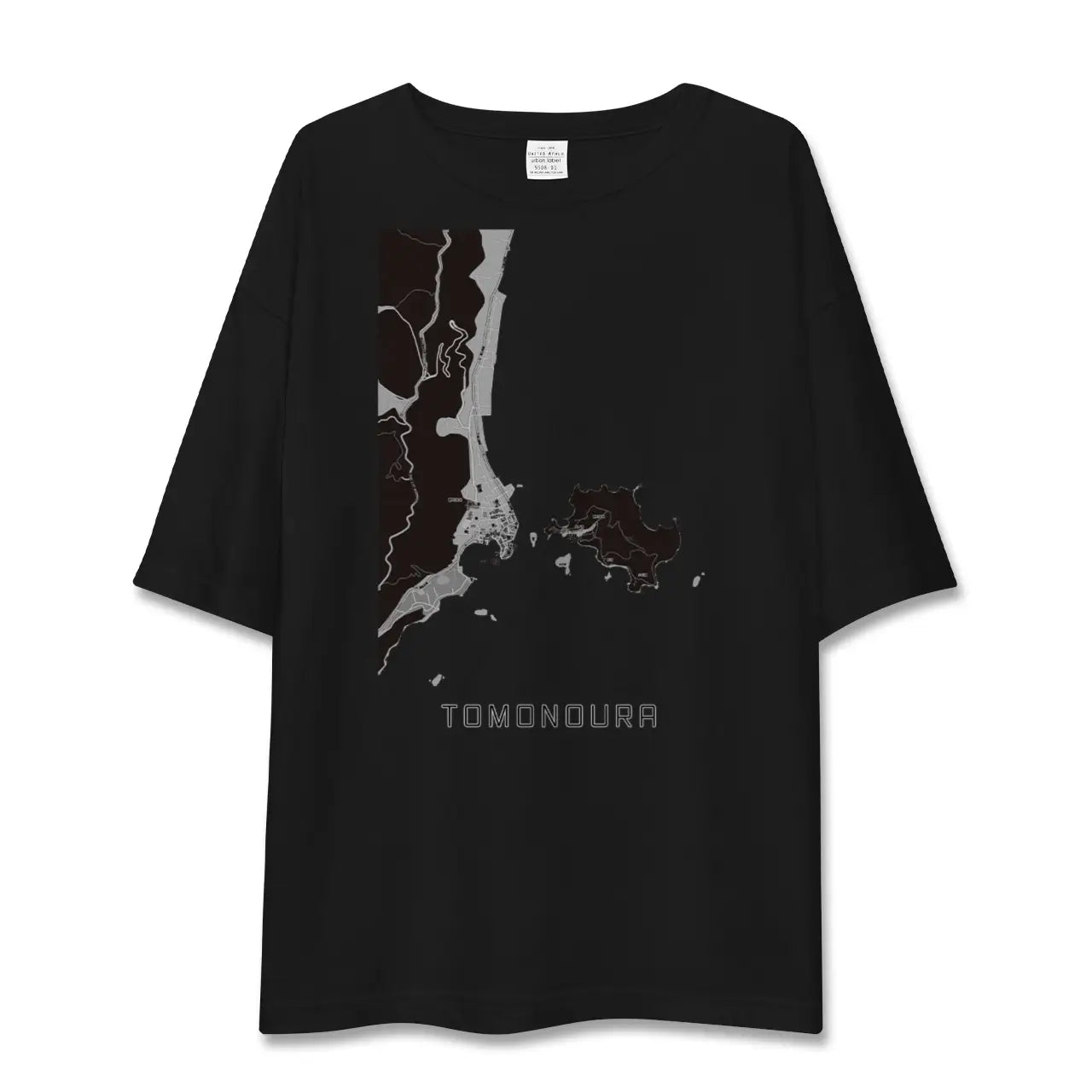 【鞆の浦(広島県)】地図柄ビッグシルエットTシャツ
