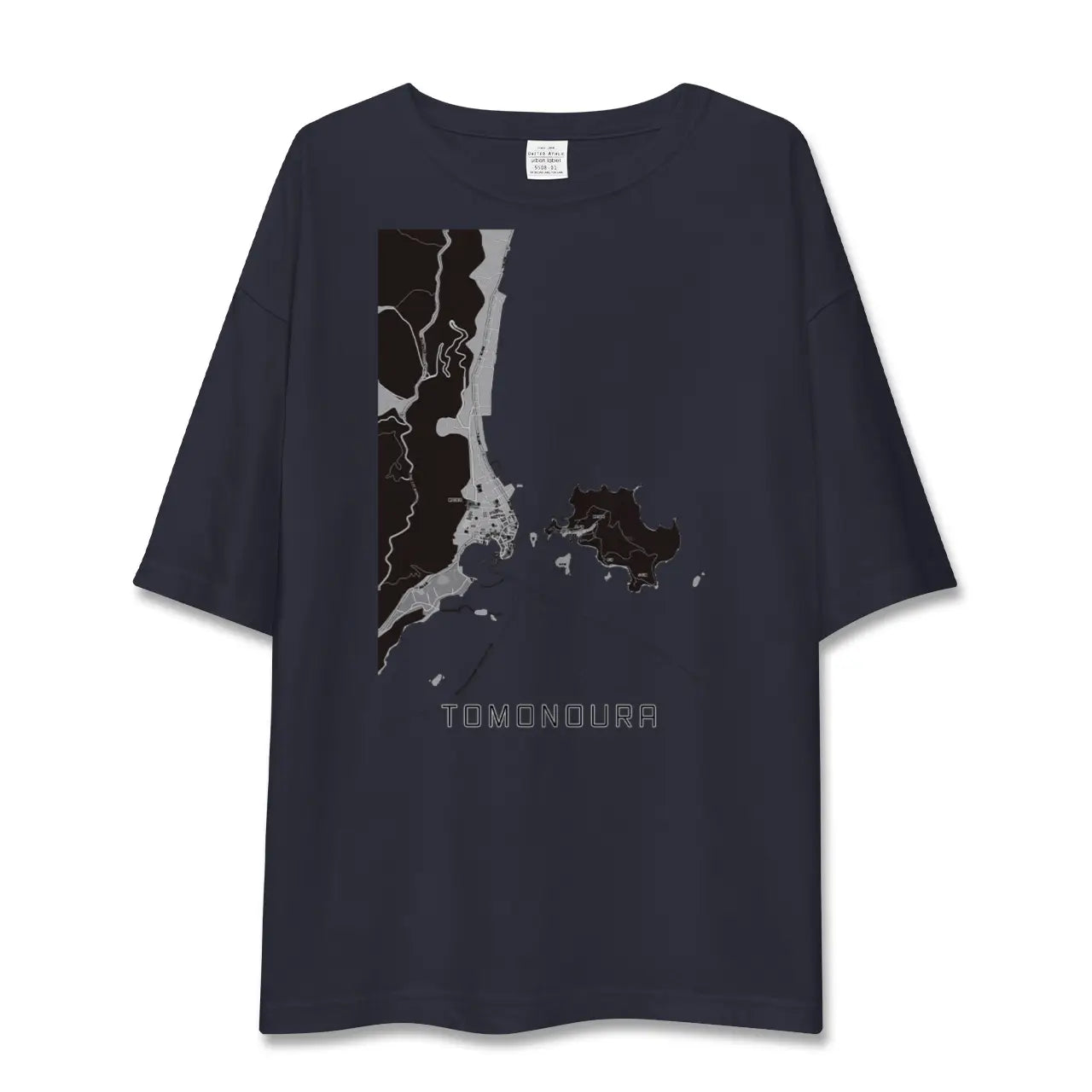 【鞆の浦(広島県)】地図柄ビッグシルエットTシャツ