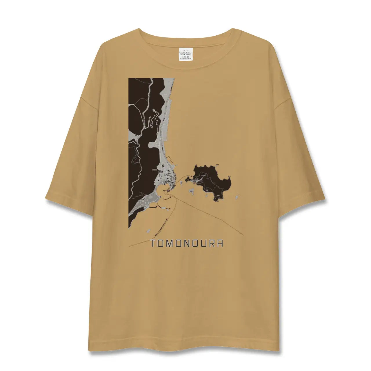 【鞆の浦(広島県)】地図柄ビッグシルエットTシャツ