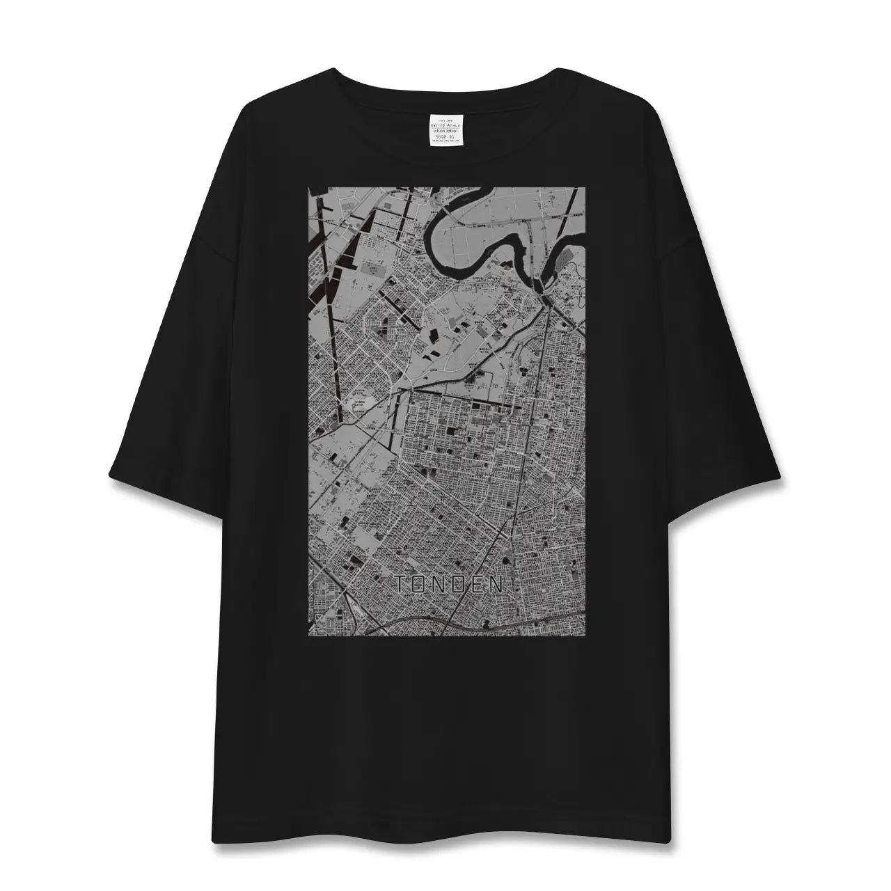【屯田(北海道)】地図柄ビッグシルエットTシャツ