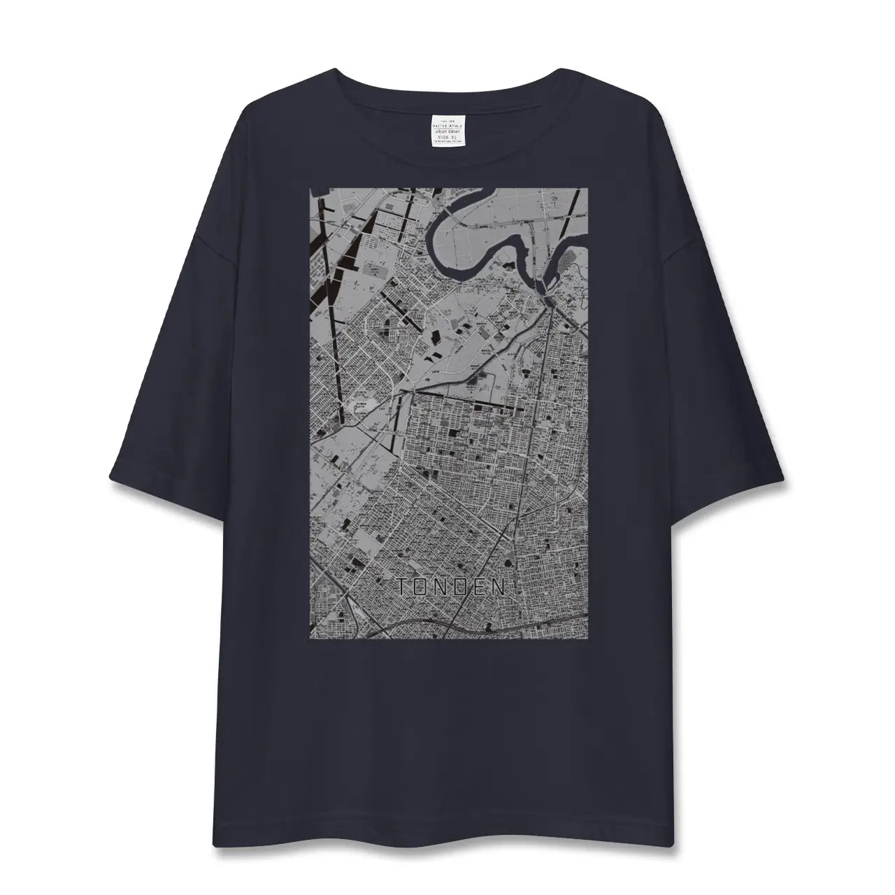 【屯田(北海道)】地図柄ビッグシルエットTシャツ