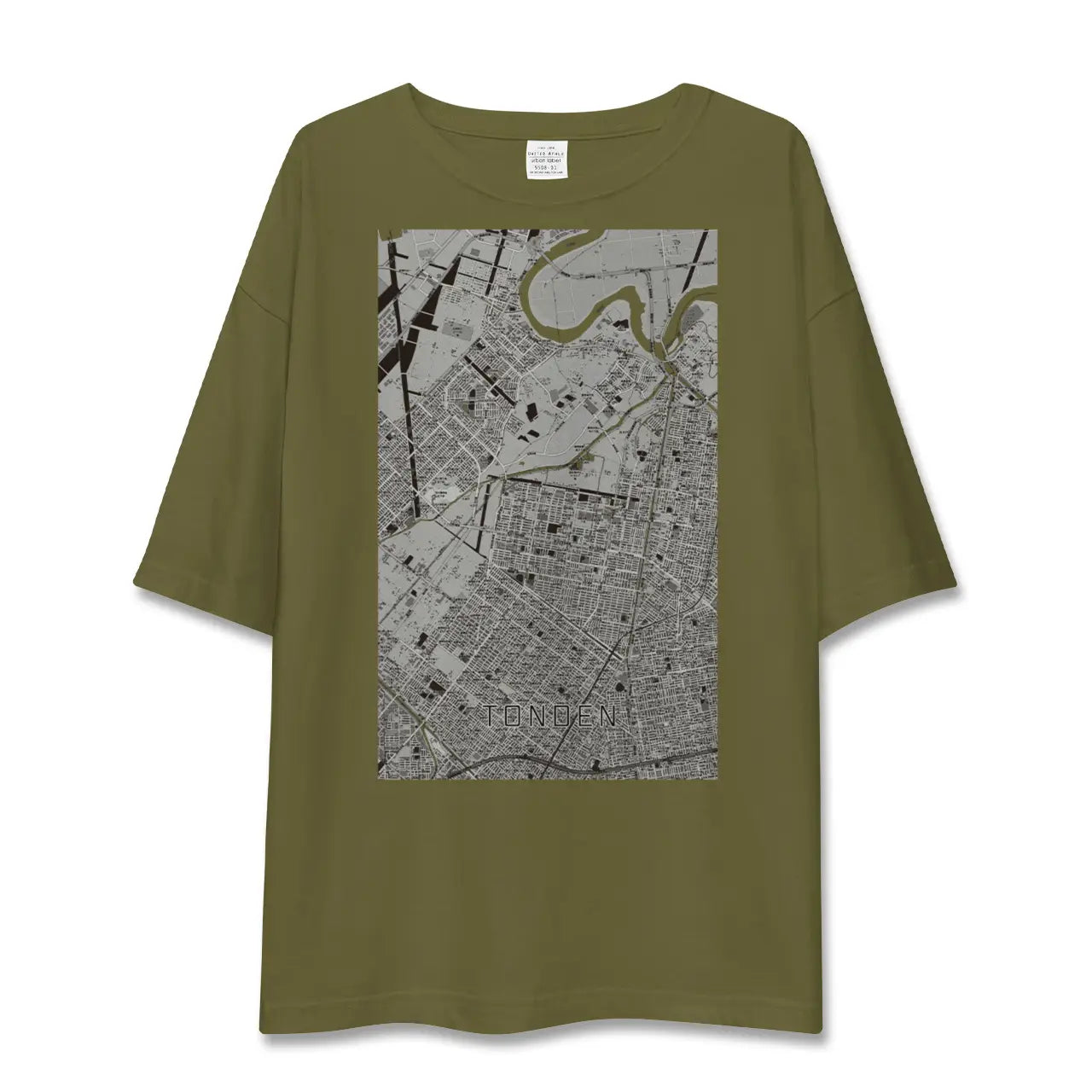 【屯田(北海道)】地図柄ビッグシルエットTシャツ