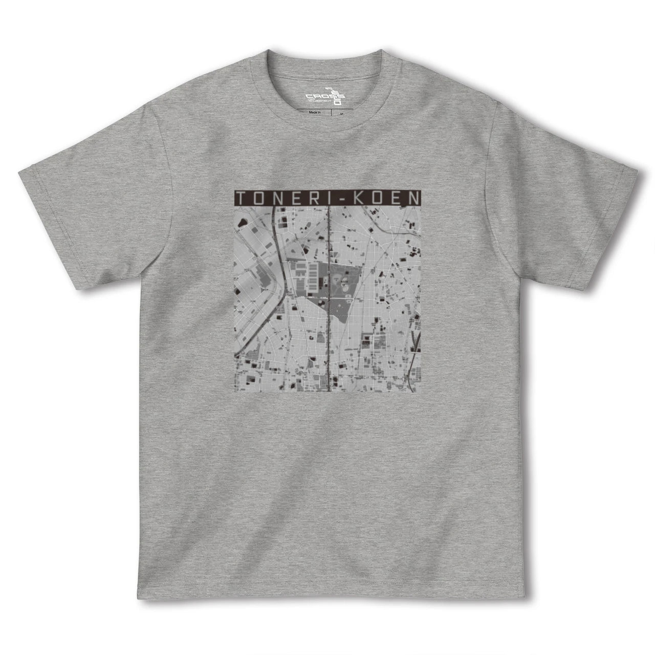 【舎人公園(東京都)】地図柄ヘビーウェイトTシャツ