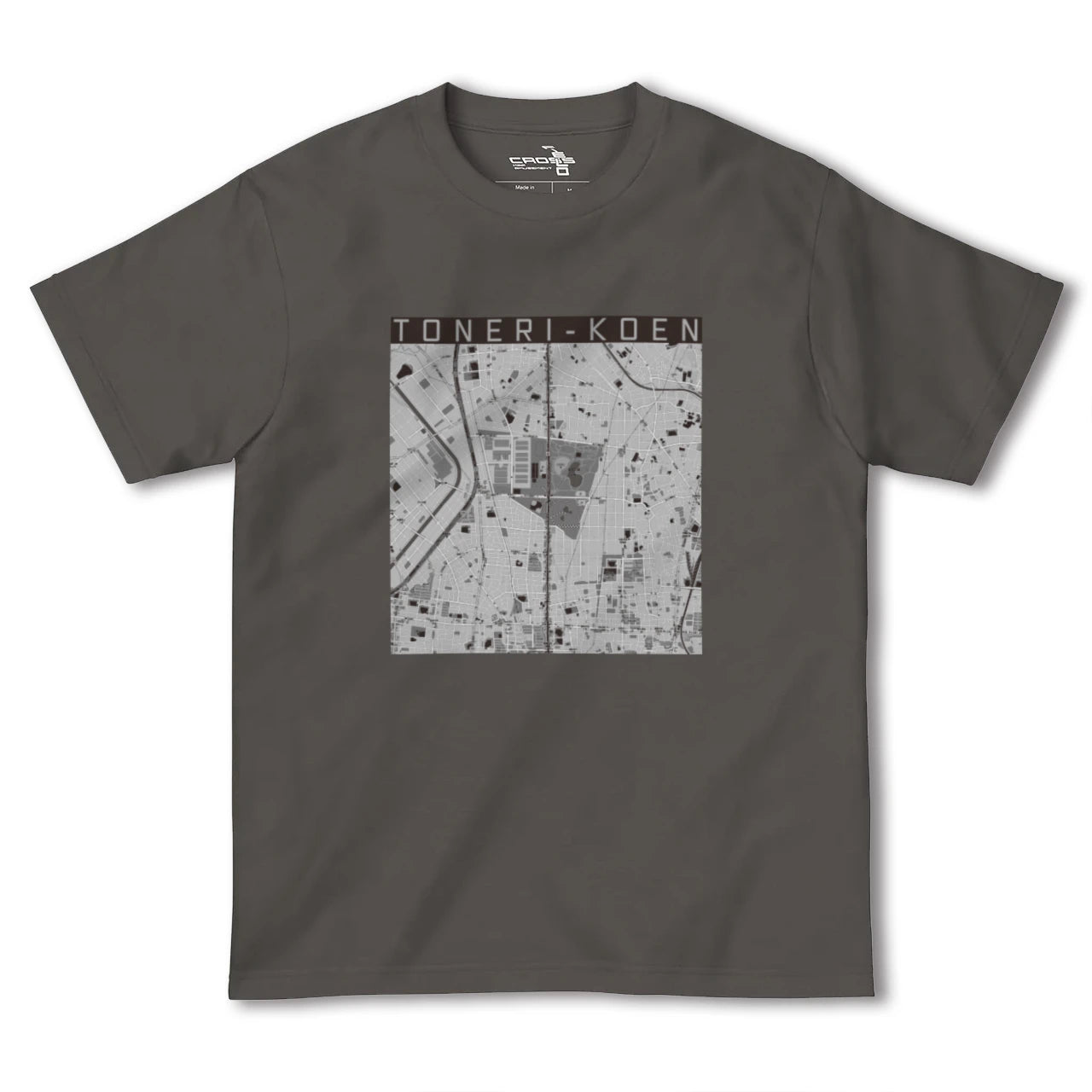 【舎人公園(東京都)】地図柄ヘビーウェイトTシャツ
