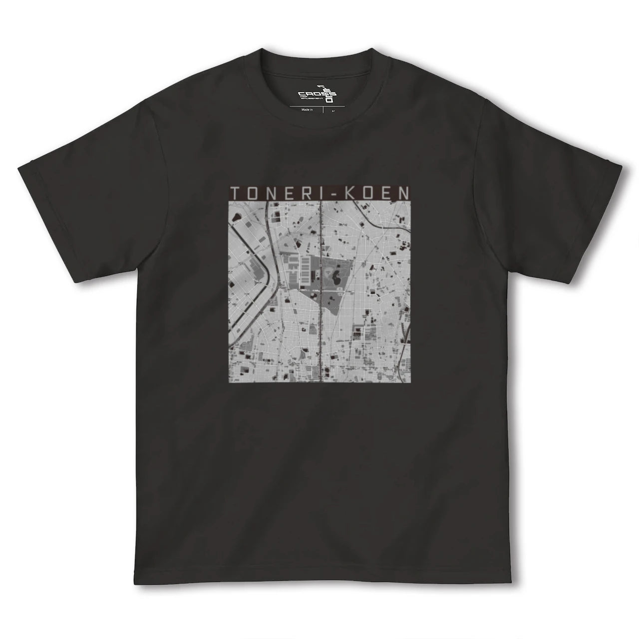 【舎人公園(東京都)】地図柄ヘビーウェイトTシャツ