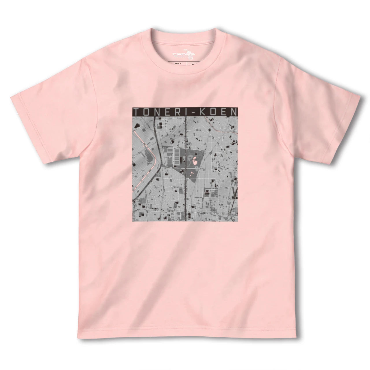 【舎人公園(東京都)】地図柄ヘビーウェイトTシャツ