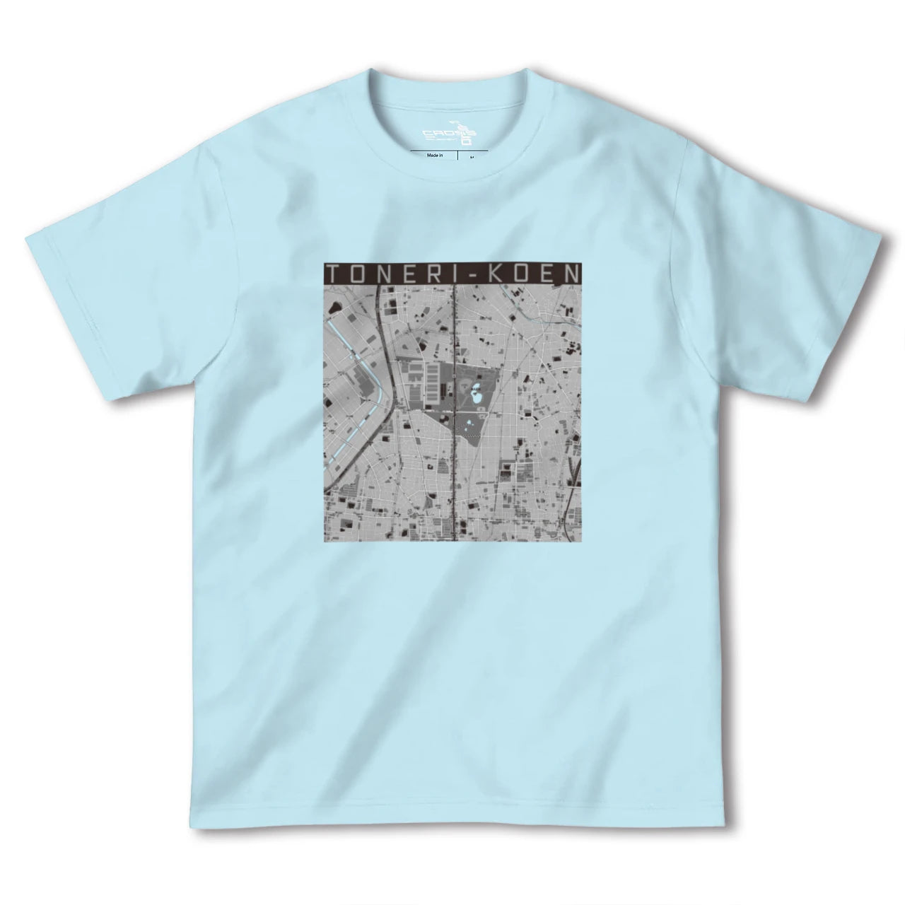 【舎人公園(東京都)】地図柄ヘビーウェイトTシャツ