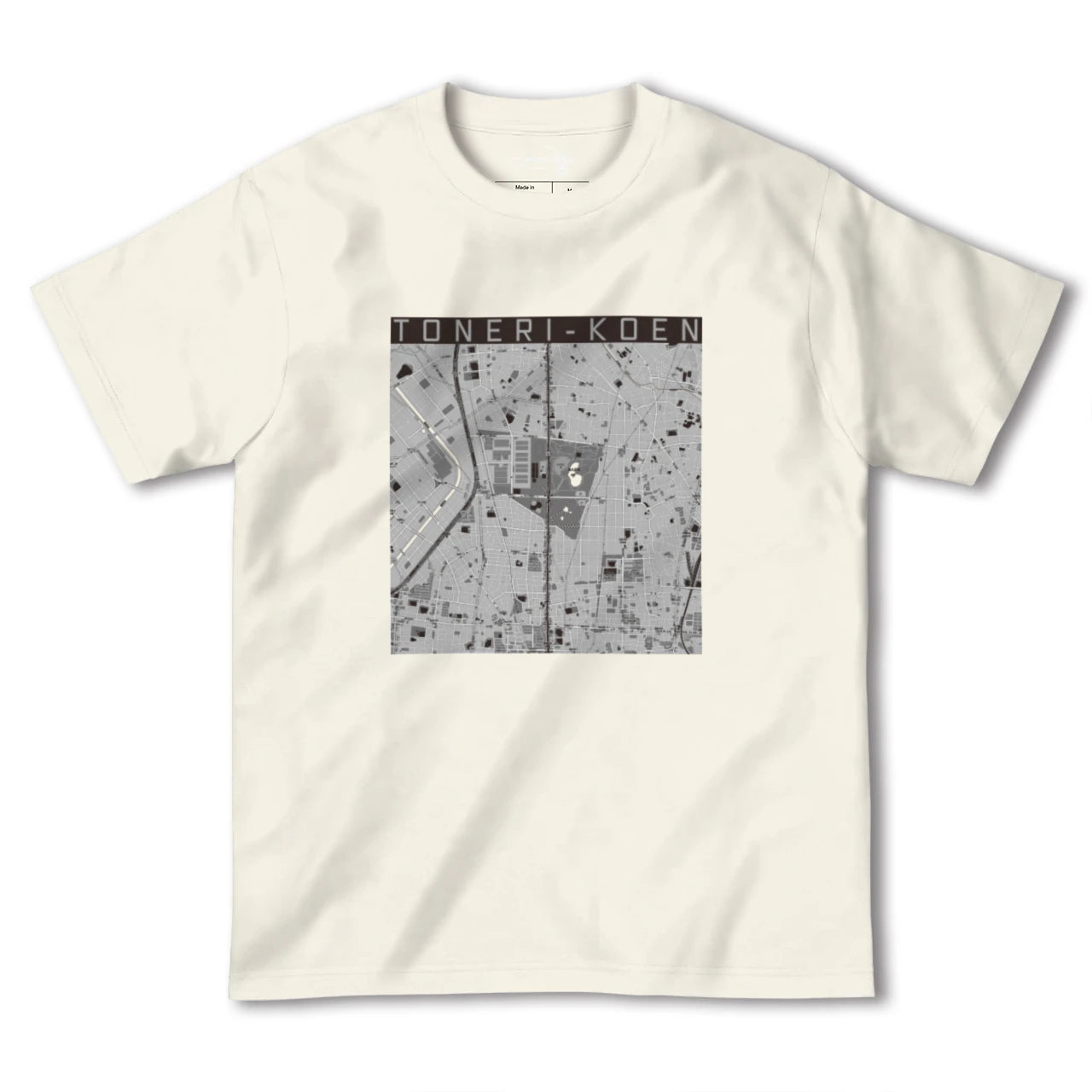 【舎人公園(東京都)】地図柄ヘビーウェイトTシャツ