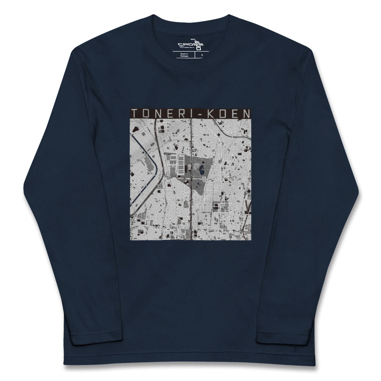 【舎人公園(東京都)】地図柄ロングスリーブTシャツ