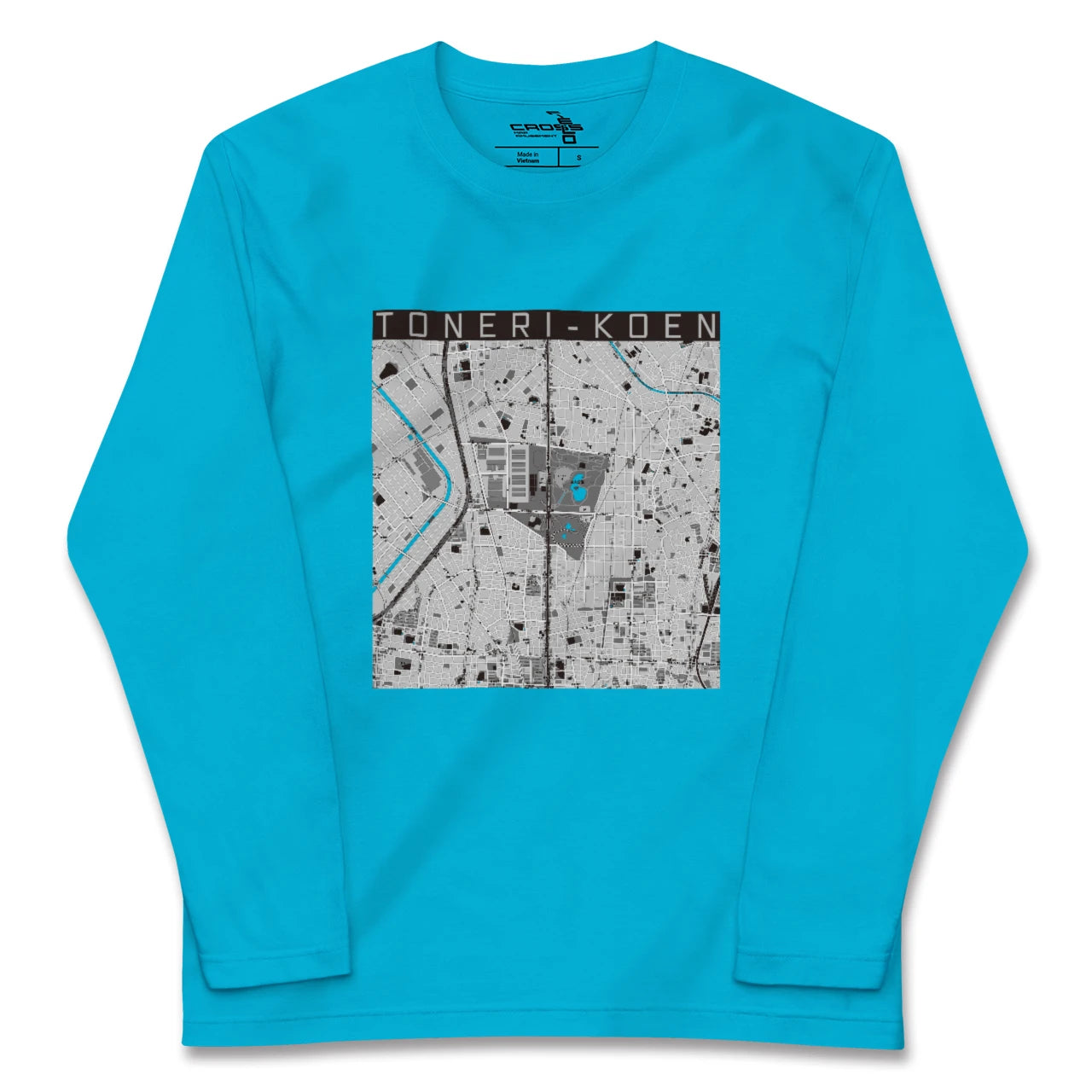 【舎人公園(東京都)】地図柄ロングスリーブTシャツ