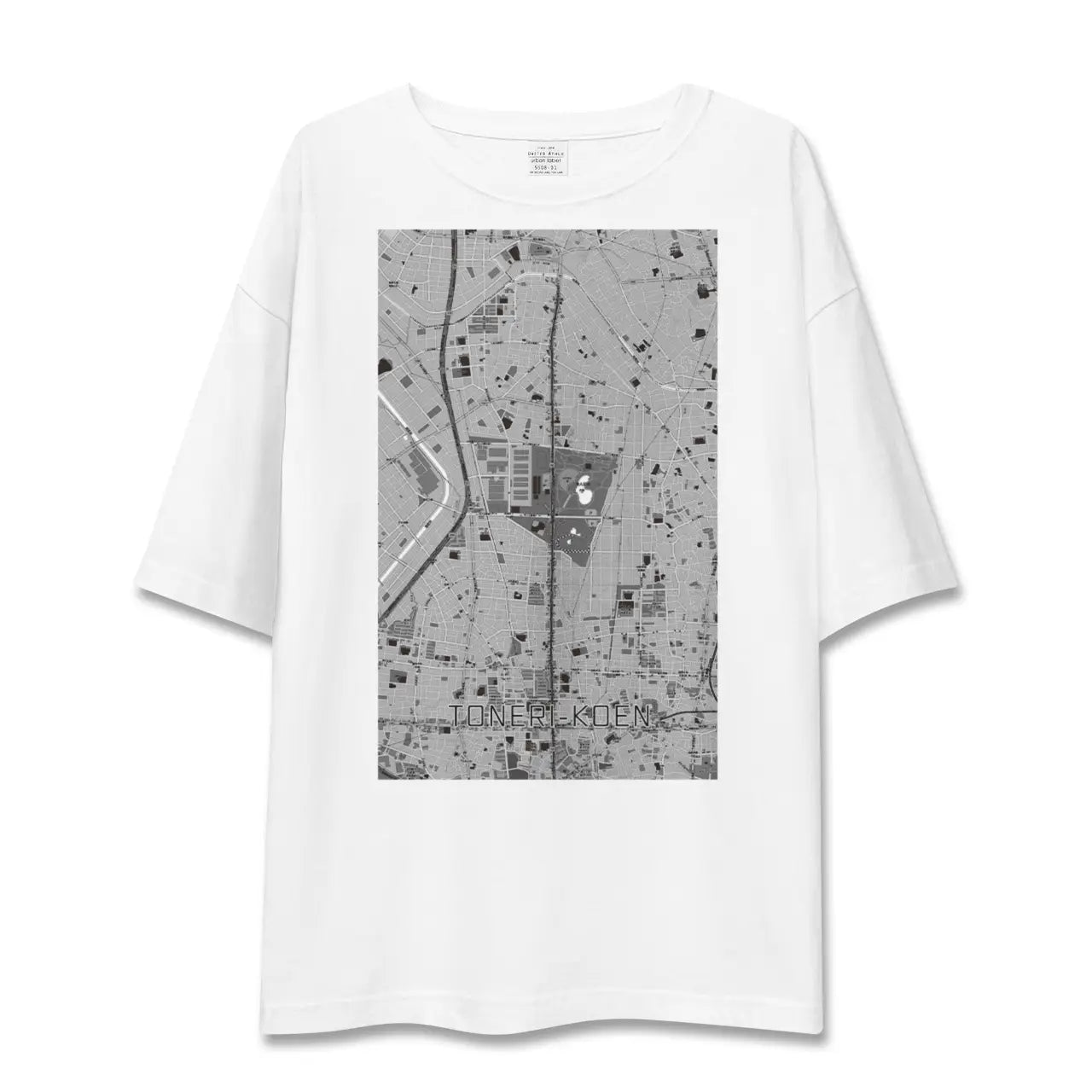 【舎人公園(東京都)】地図柄ビッグシルエットTシャツ
