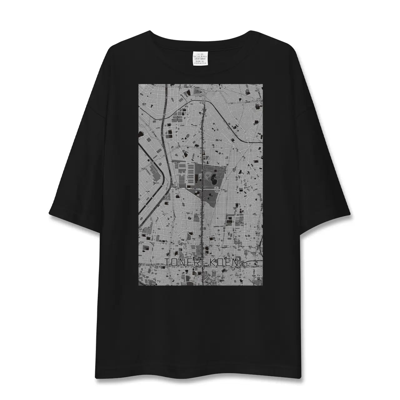 【舎人公園(東京都)】地図柄ビッグシルエットTシャツ