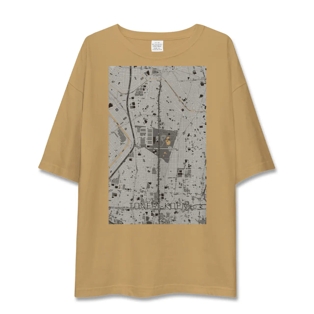 【舎人公園(東京都)】地図柄ビッグシルエットTシャツ