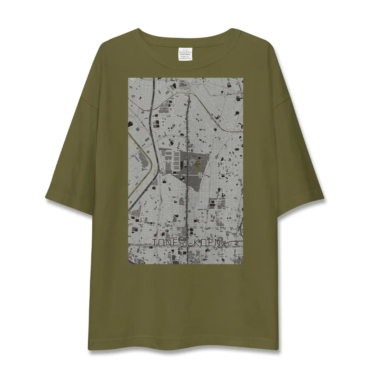 【舎人公園(東京都)】地図柄ビッグシルエットTシャツ