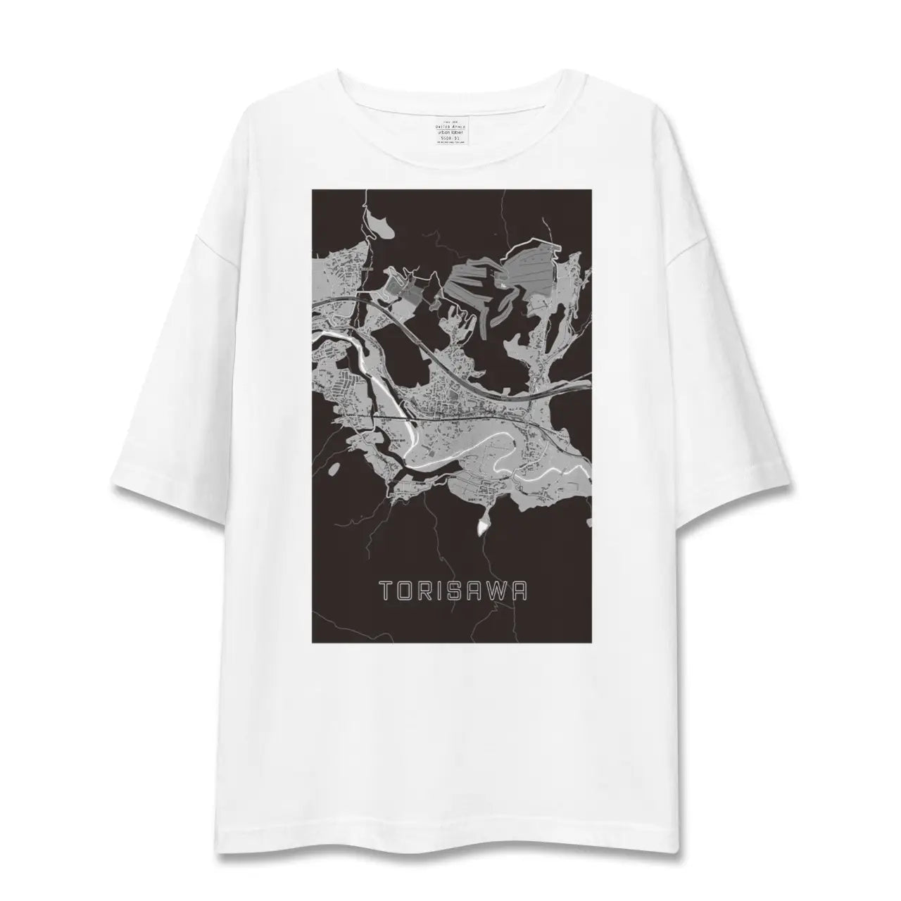【鳥沢(山梨県)】地図柄ビッグシルエットTシャツ