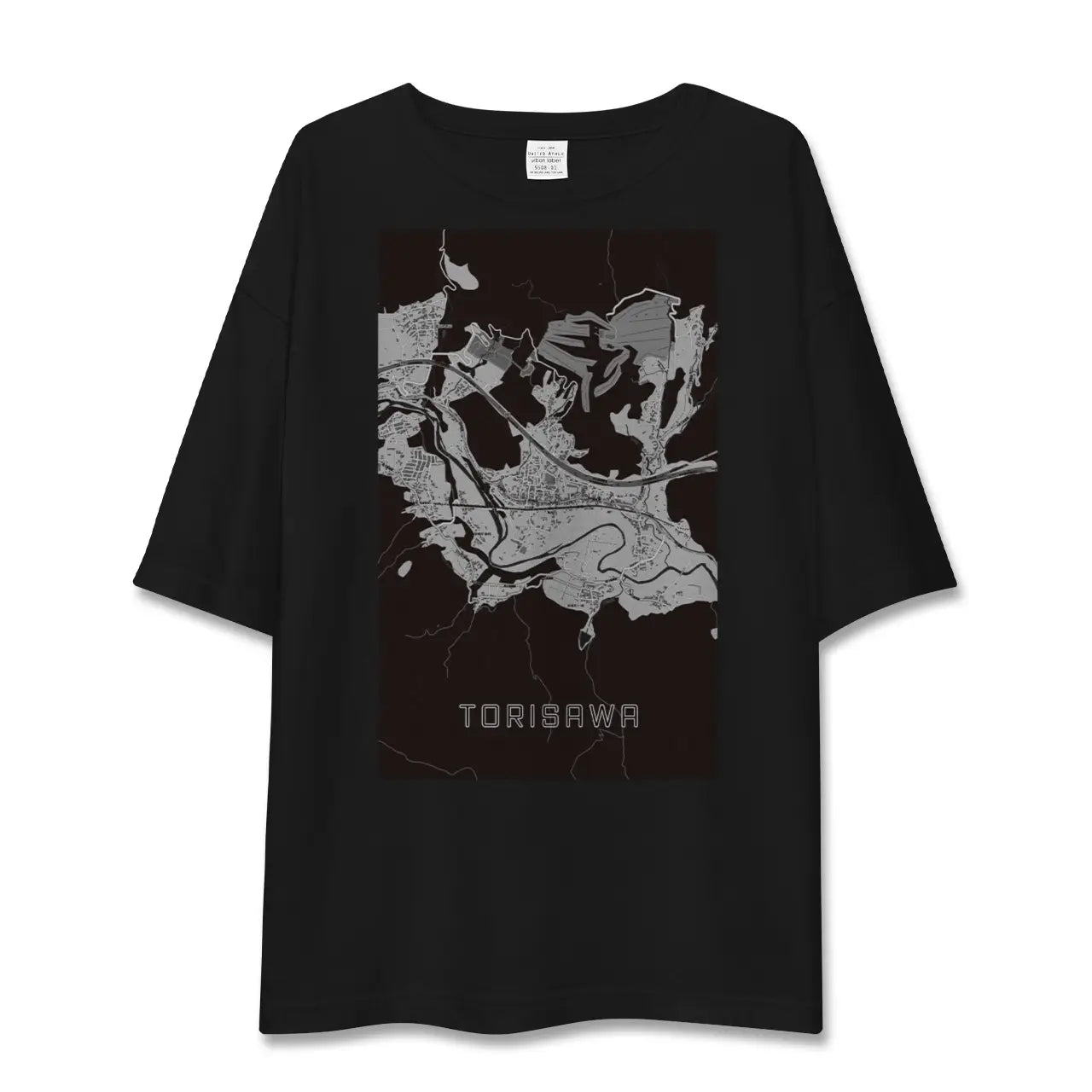 【鳥沢(山梨県)】地図柄ビッグシルエットTシャツ