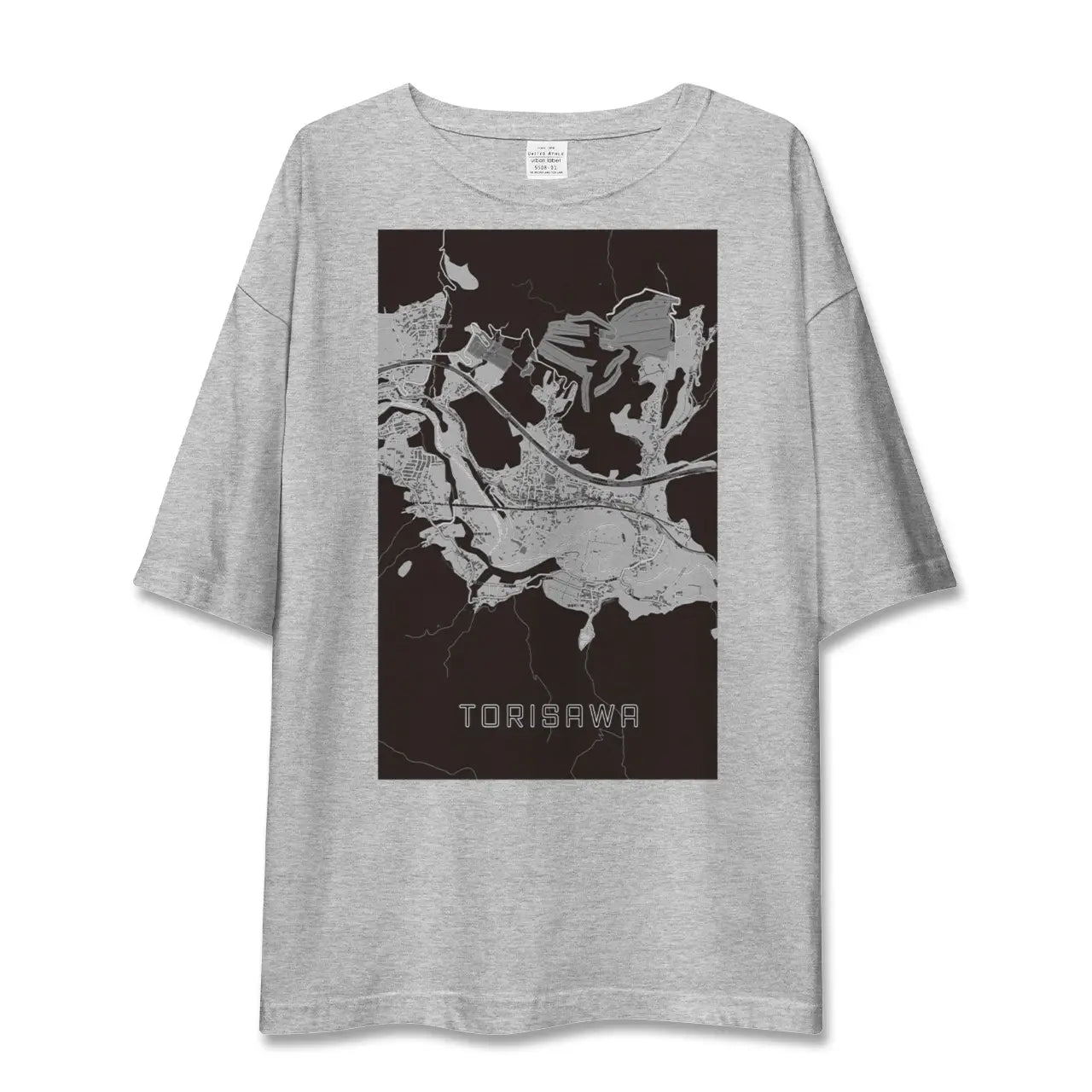 【鳥沢(山梨県)】地図柄ビッグシルエットTシャツ