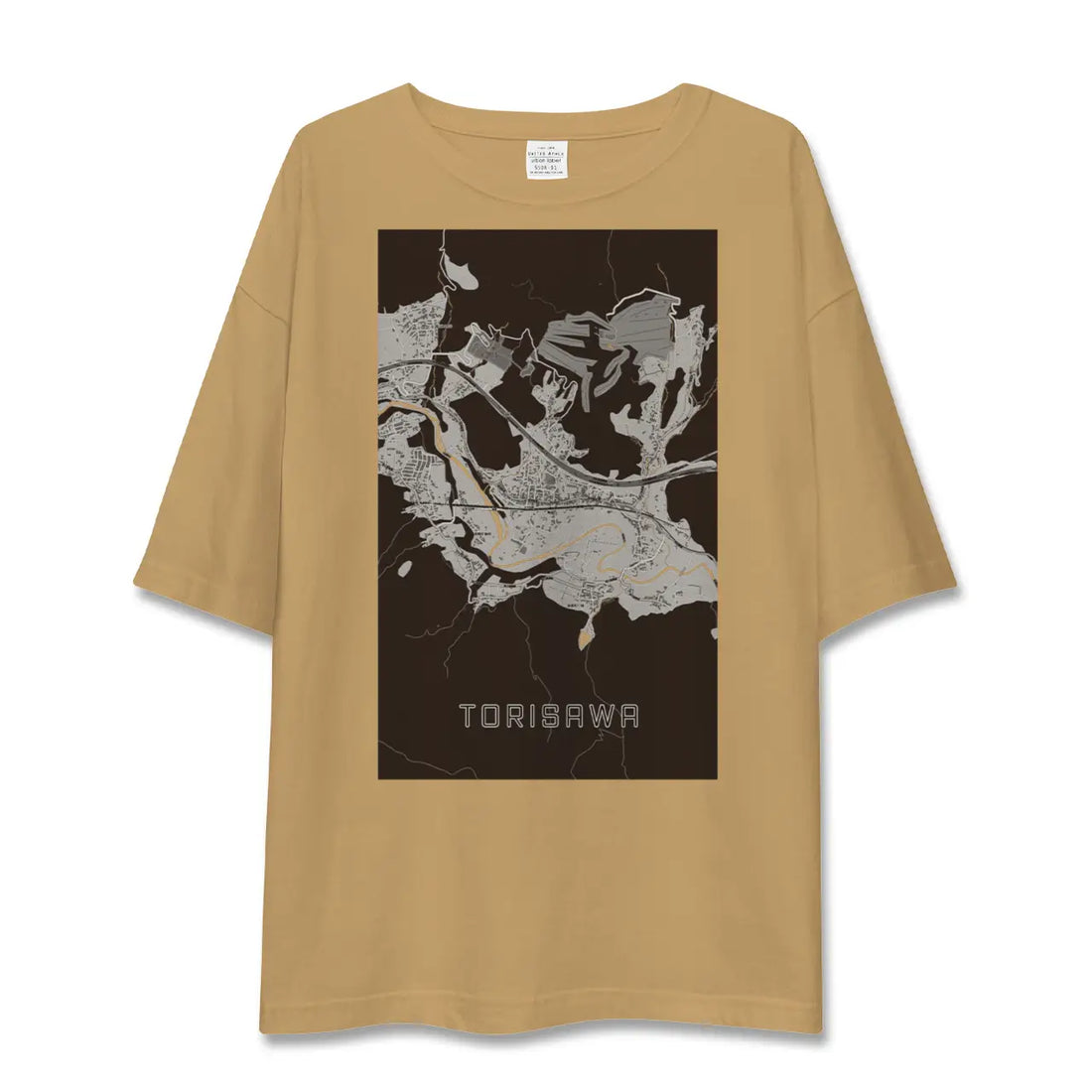 【鳥沢(山梨県)】地図柄ビッグシルエットTシャツ