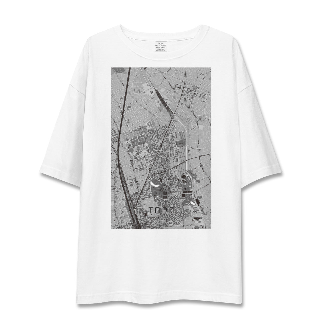 【土呂(埼玉県)】地図柄ビッグシルエットTシャツ