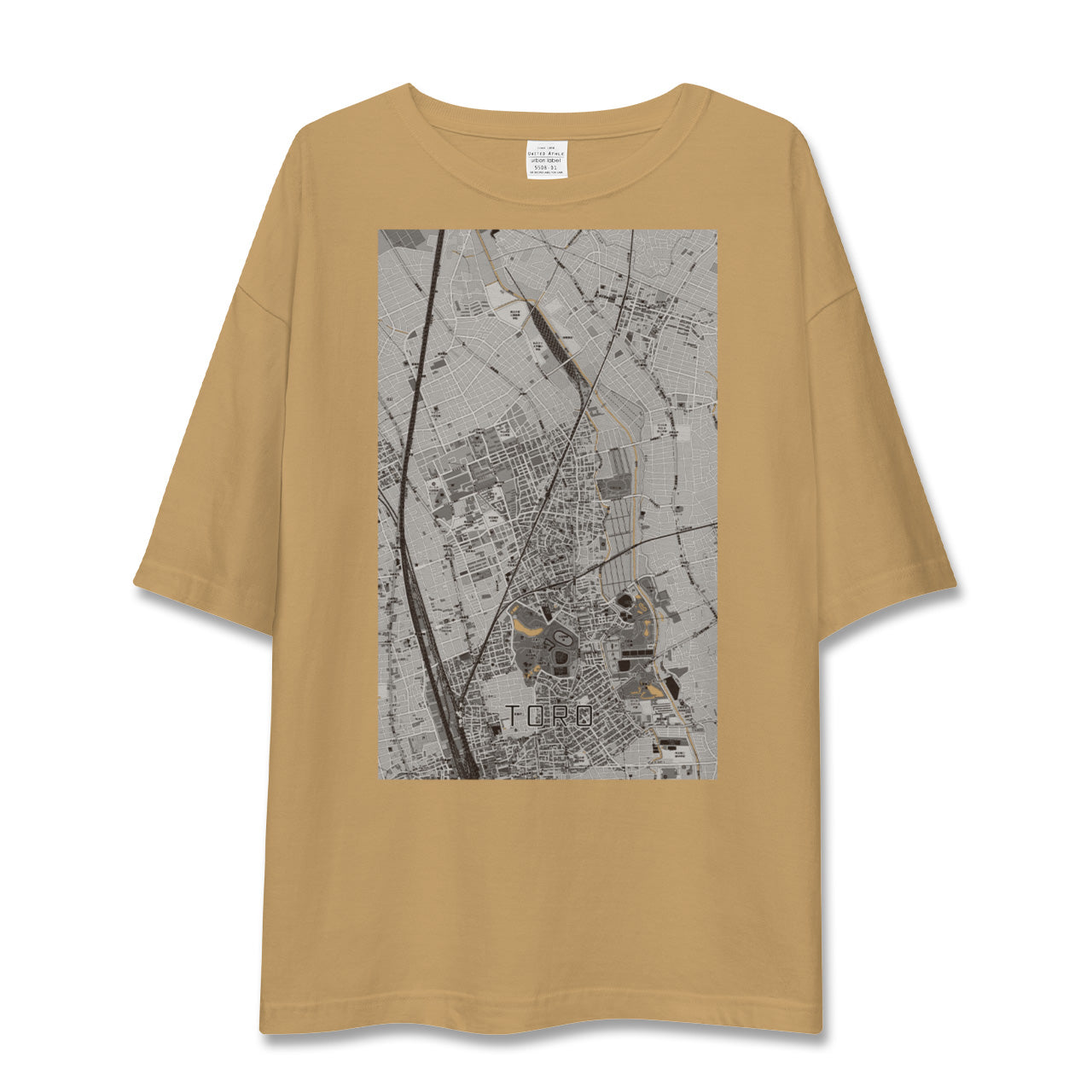 【土呂(埼玉県)】地図柄ビッグシルエットTシャツ
