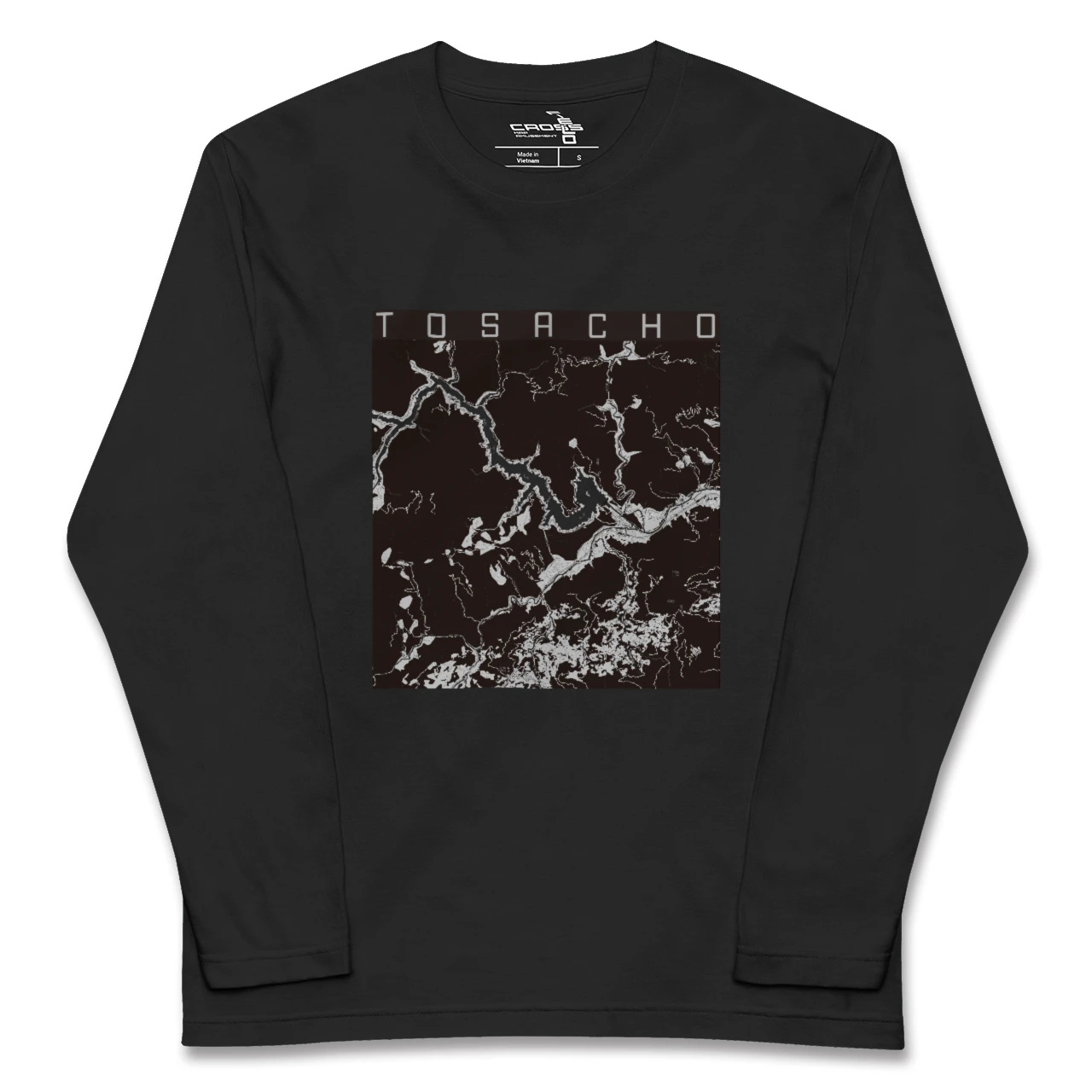 【土佐町(高知県)】地図柄ロングスリーブTシャツ