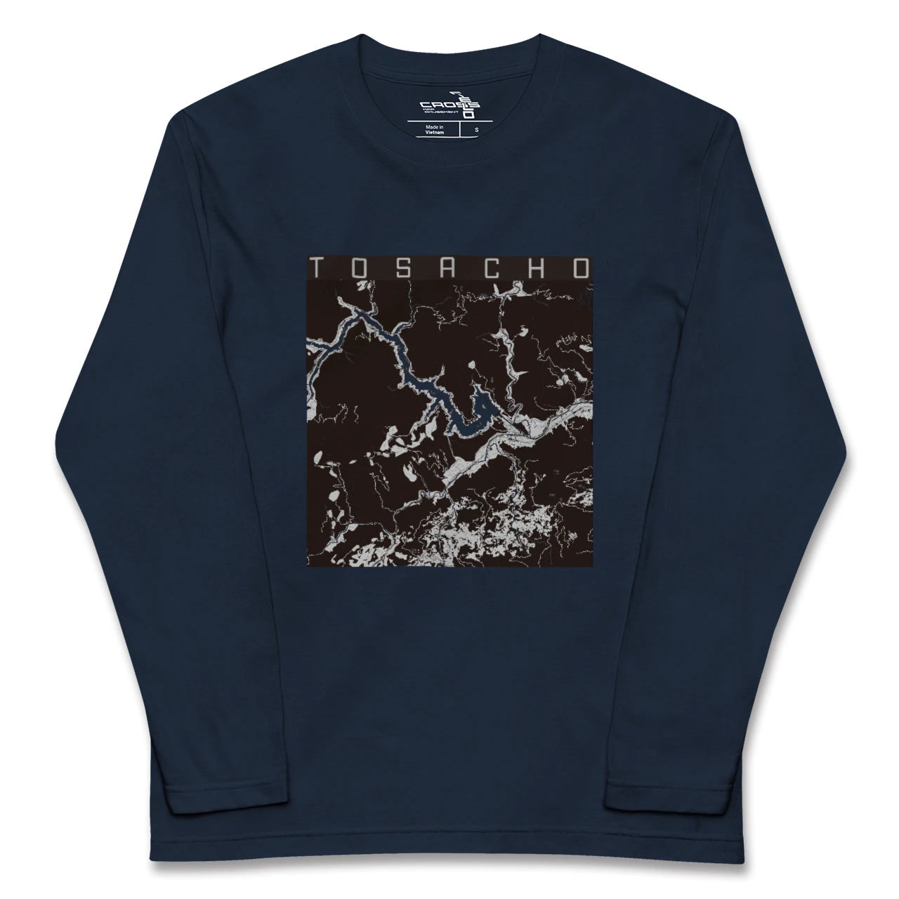 【土佐町(高知県)】地図柄ロングスリーブTシャツ