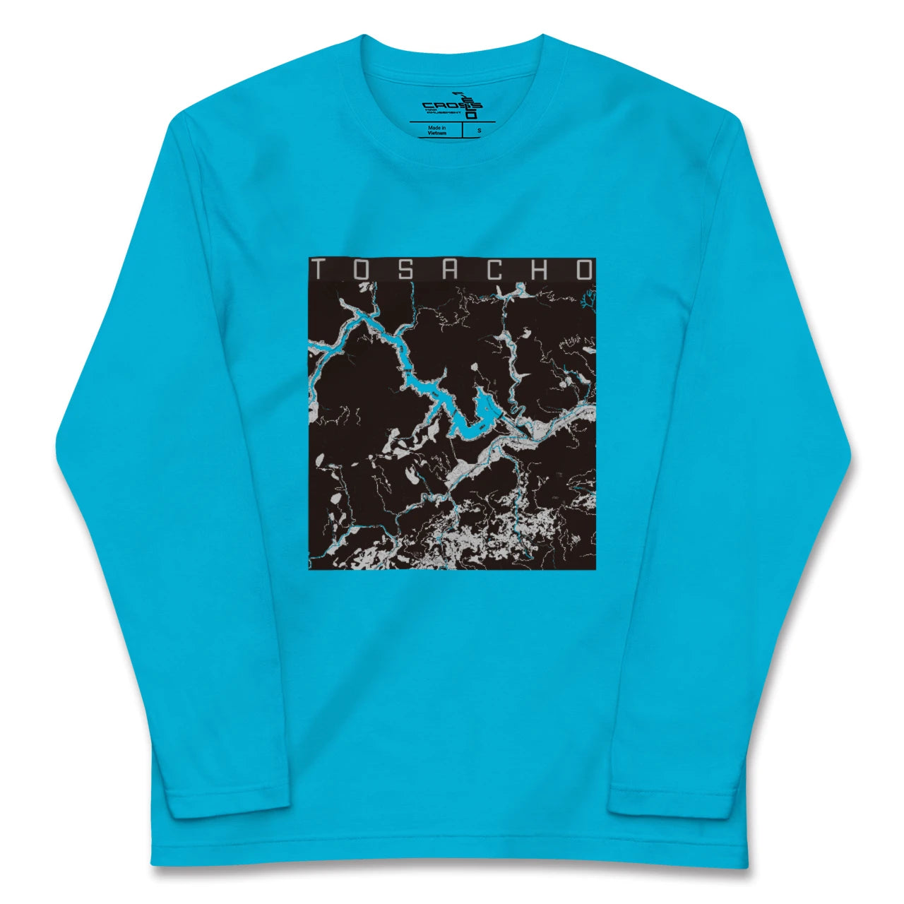 【土佐町(高知県)】地図柄ロングスリーブTシャツ