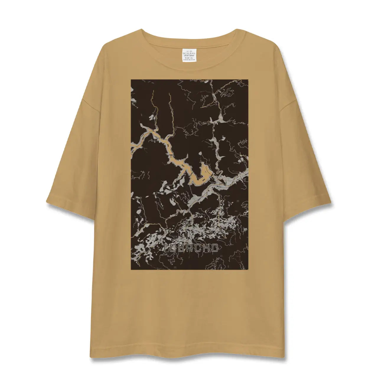 【土佐町(高知県)】地図柄ビッグシルエットTシャツ